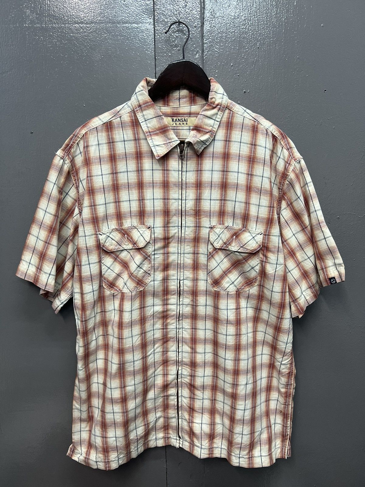 Japanese Brand KANSAI JEANS ZIPPER SHIRT DOUBLE POCKET Size US L / EU 52-54 / 3 - 1 Thumbnail