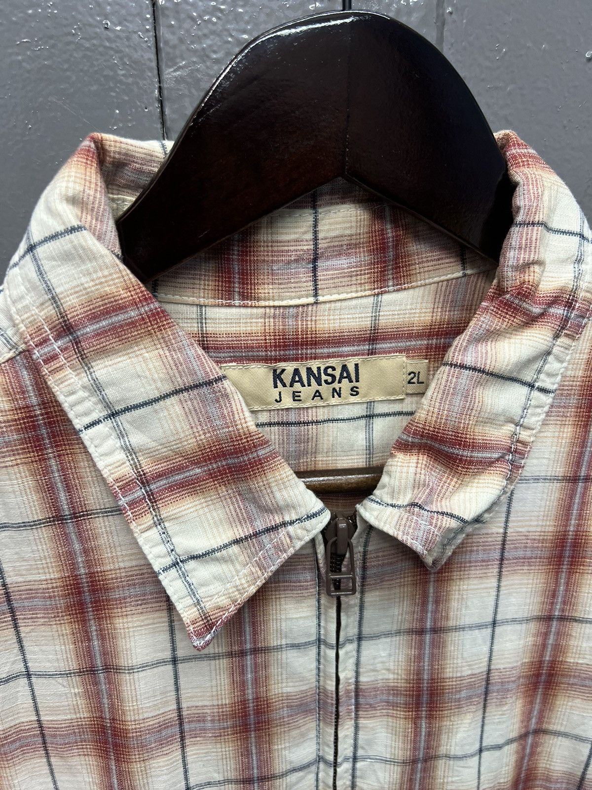 Japanese Brand KANSAI JEANS ZIPPER SHIRT DOUBLE POCKET Size US L / EU 52-54 / 3 - 6 Thumbnail