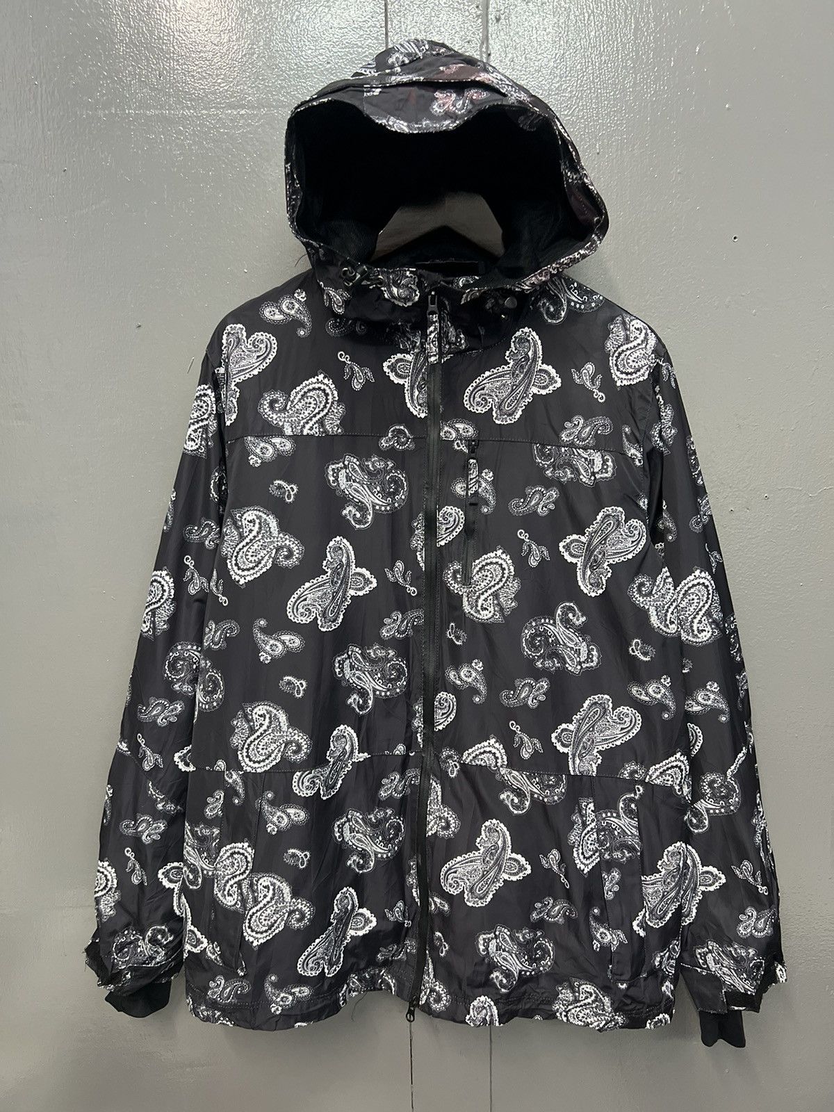 image of Winter Session Archivemiss Mania Paisley Winter Gear Hoodies in Black, Men's (Size Medium)