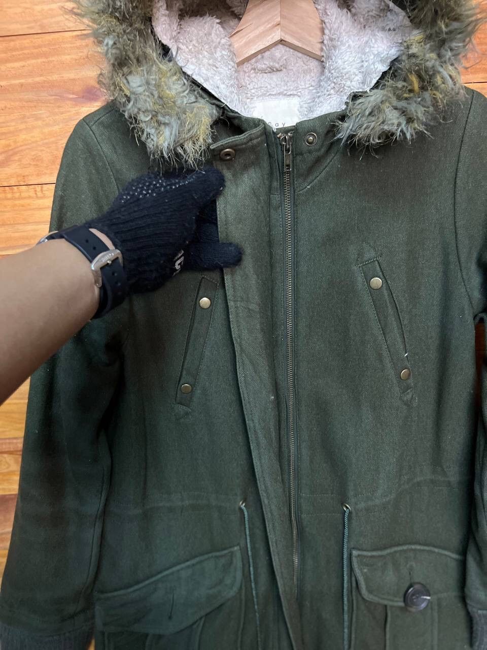 Japanese Brand RAY CASSIN HOODIE WOOL FLEECE LINED PARKA Size US S / EU 44-46 / 1 - 9 Thumbnail