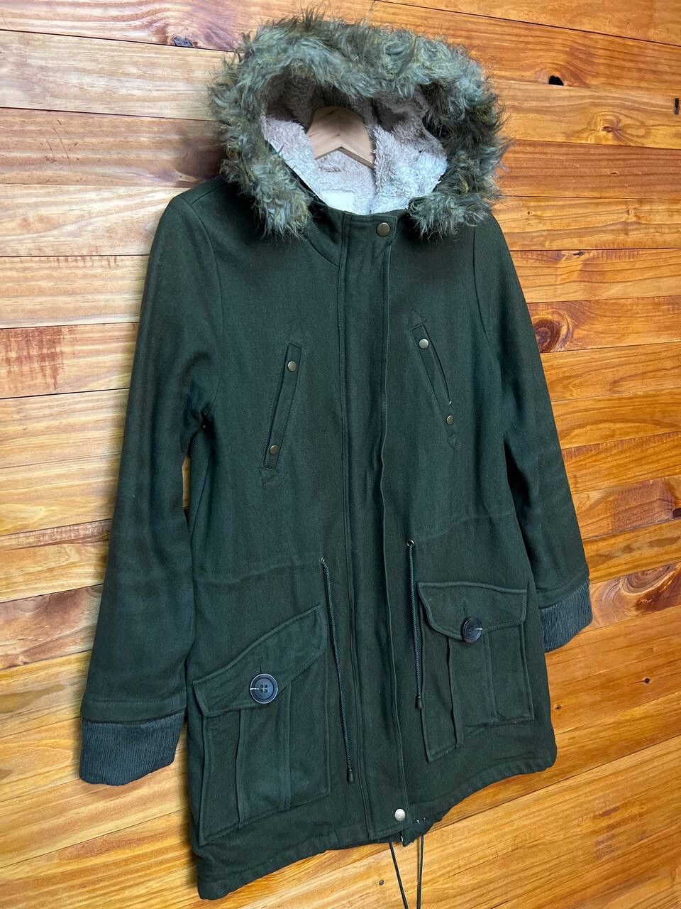 Japanese Brand RAY CASSIN HOODIE WOOL FLEECE LINED PARKA Size US S / EU 44-46 / 1 - 2 Thumbnail