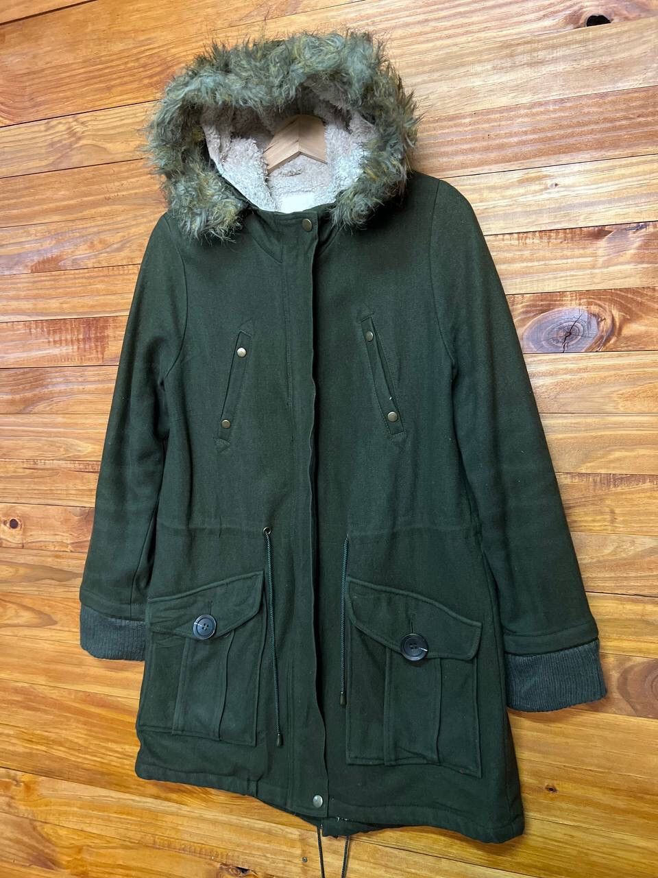 Japanese Brand RAY CASSIN HOODIE WOOL FLEECE LINED PARKA Size US S / EU 44-46 / 1 - 3 Thumbnail