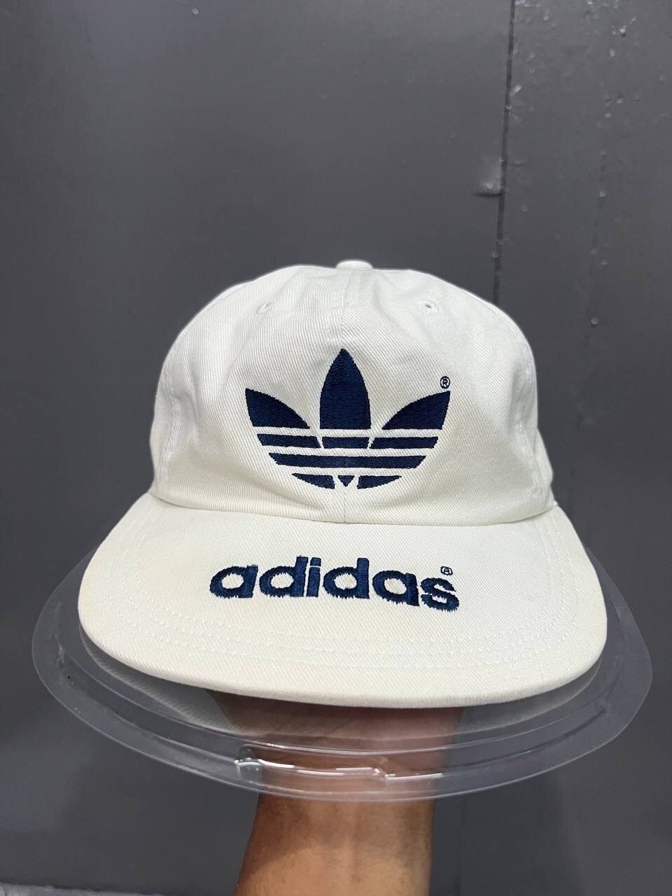 image of Vintage Adidas Hats Big Logo in White, Men's