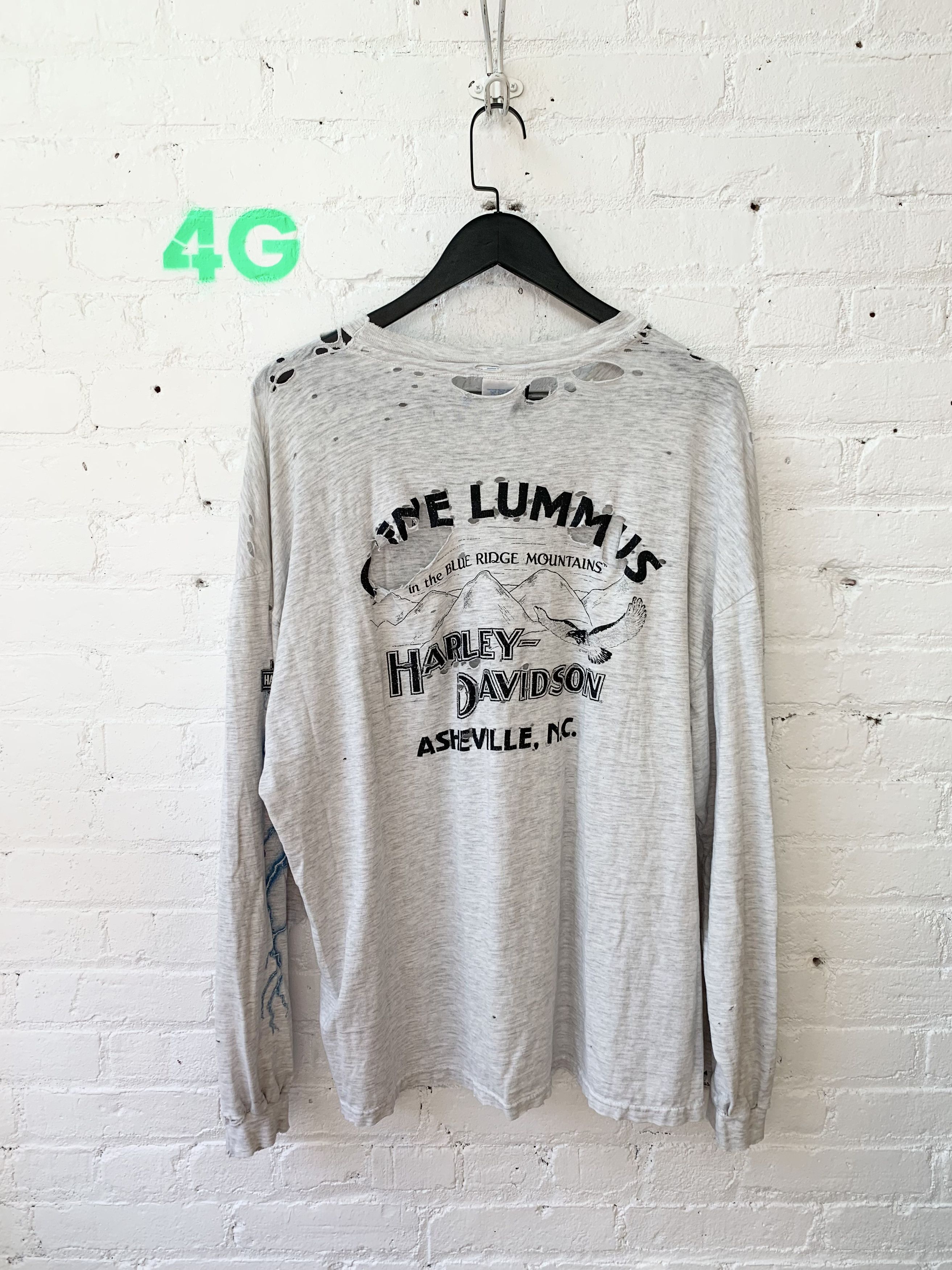 Vintage Vintage Harley Davidson Lightening Font Spell Out LS Tee XXL Size US XXL / EU 58 / 5 - 2 Thumbnail