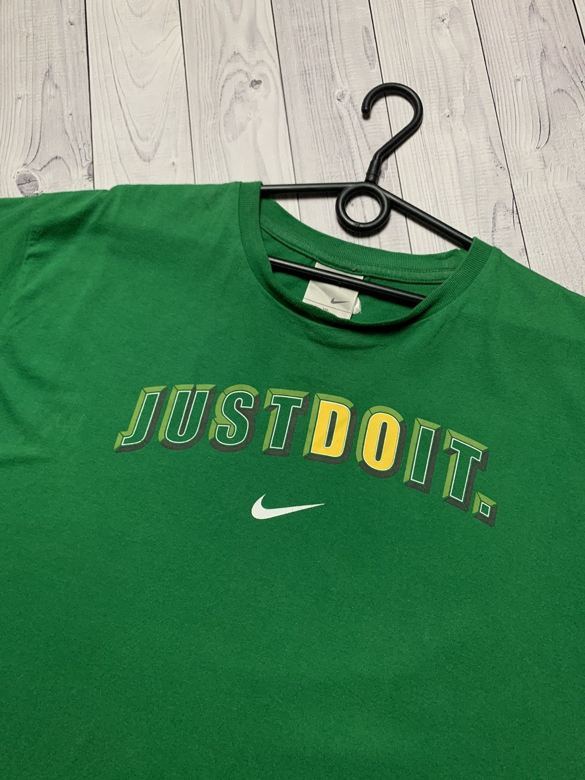 Nike × Vintage Vintage Nike tee Just do it size XXL green Size US XXL / EU 58 / 5 - 2 Thumbnail