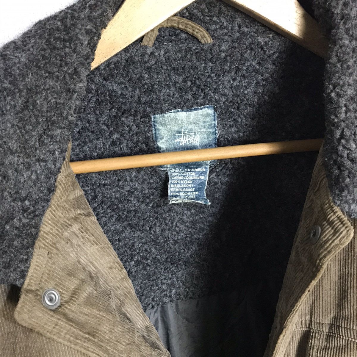 Stussy × Vintage Stussy thermolite plus insulation curdoroy jacket Size US L / EU 52-54 / 3 - 4 Thumbnail