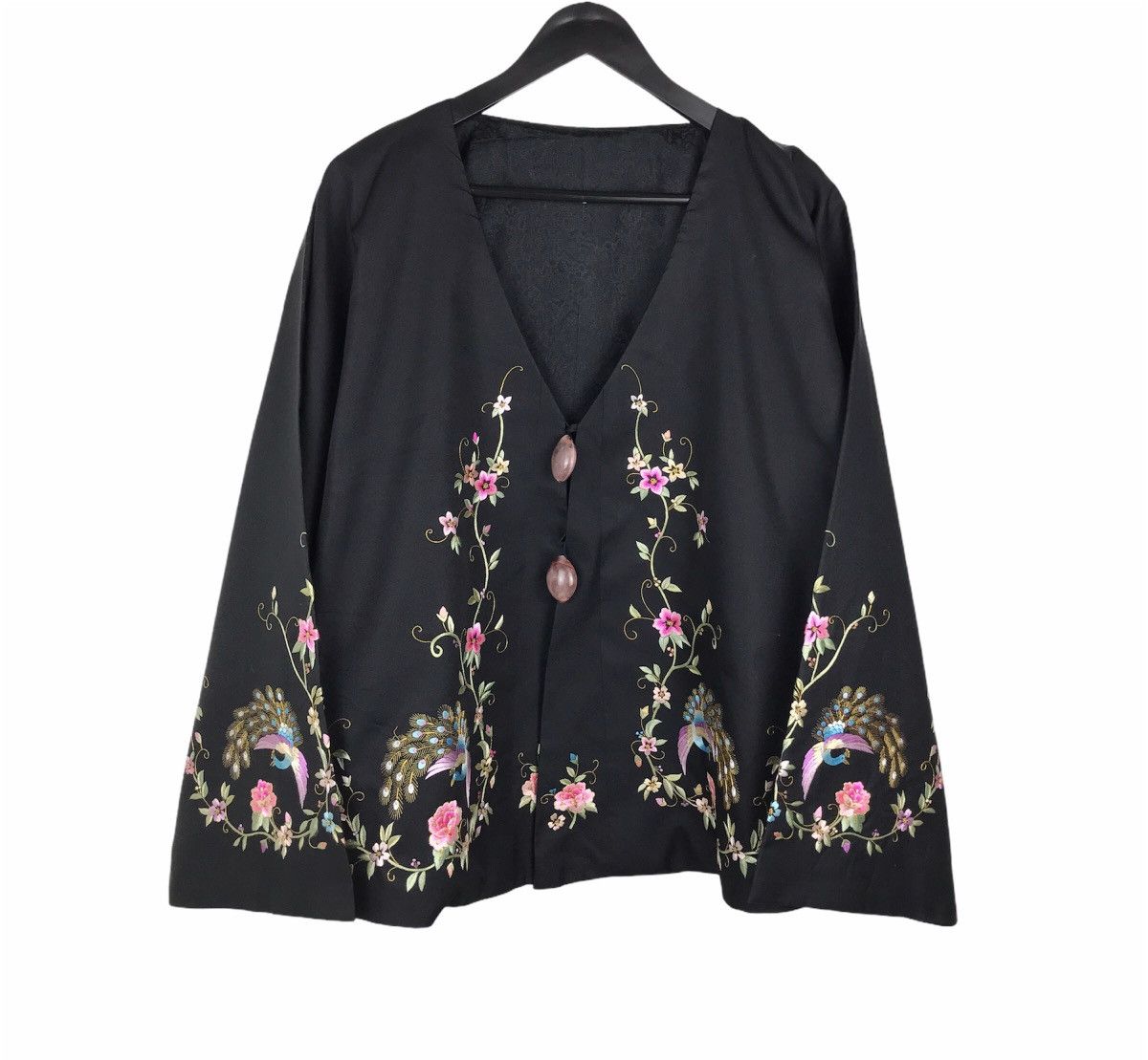 Japanese Brand × Vintage ⚡️Vintage Japanese Kimono Cardigan Embroidery Peacock Size US L / EU 52-54 / 3 - 1 Thumbnail