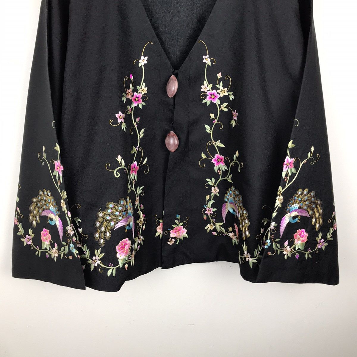 Japanese Brand × Vintage ⚡️Vintage Japanese Kimono Cardigan Embroidery Peacock Size US L / EU 52-54 / 3 - 3 Thumbnail