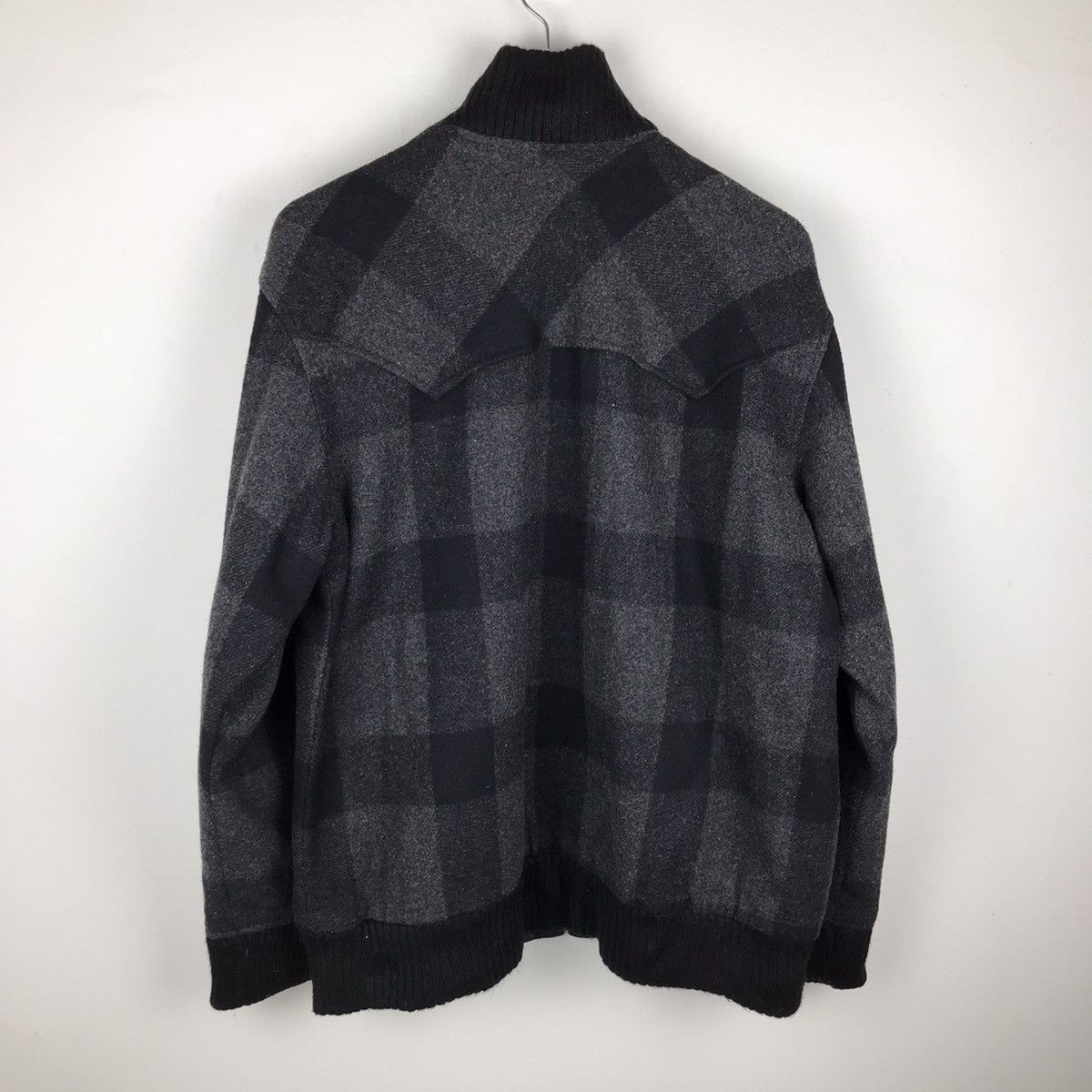 Vintage × Woolrich Woolen Mills Vintage Woolrich Checkered Grid Design Wool Zipper Jacket Size US M / EU 48-50 / 2 - 9 Thumbnail