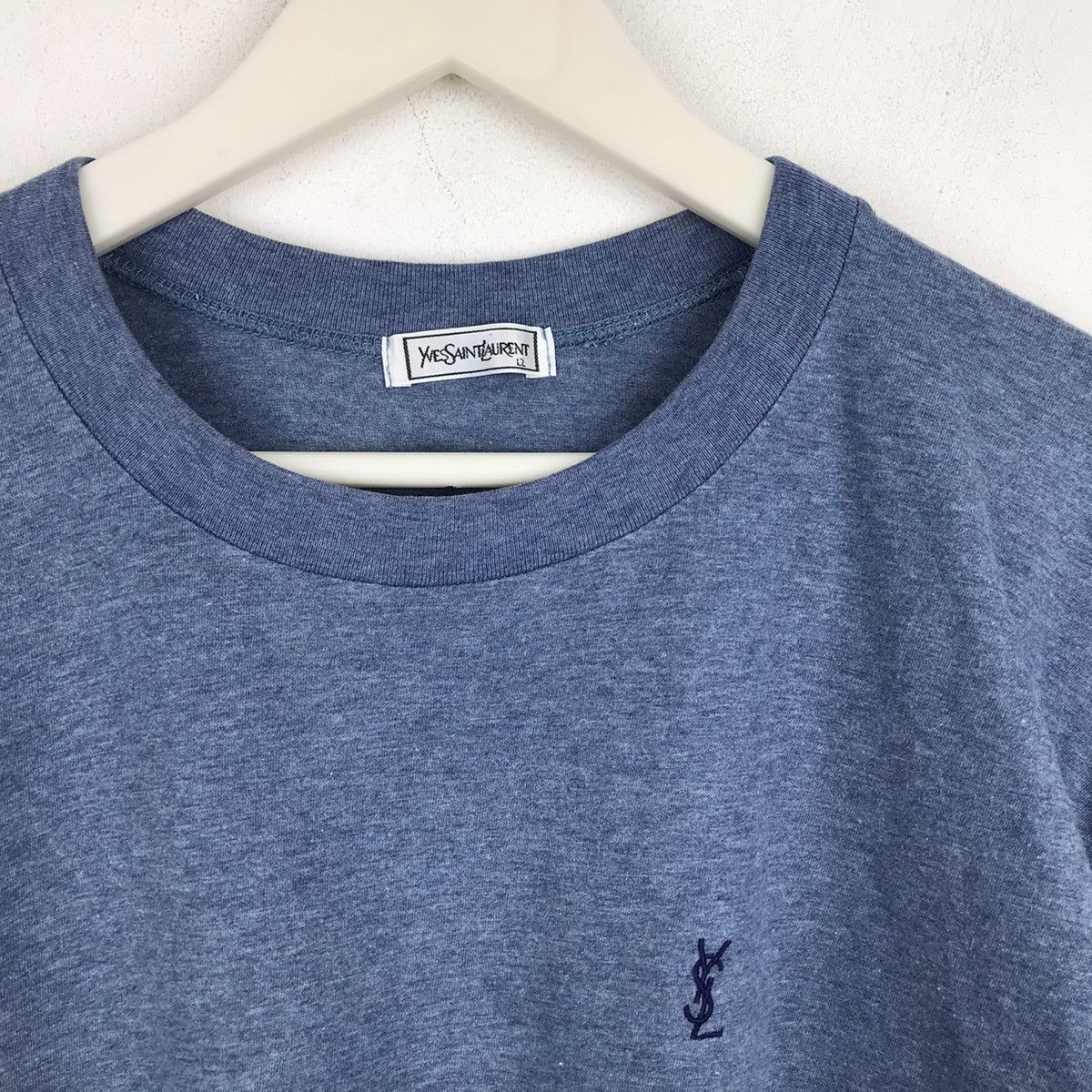 Vintage × Yves Saint Laurent Vintage 90s Yves Saint Lauren embroidery small Basic Tee Size US L / EU 52-54 / 3 - 3 Thumbnail