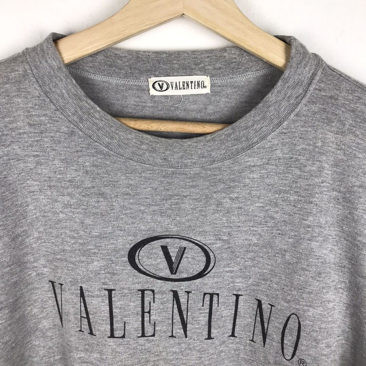 Valentino × Vintage Vintage 90s Valentino Embroidery Longsleeve Tee Size US L / EU 52-54 / 3 - 4 Thumbnail