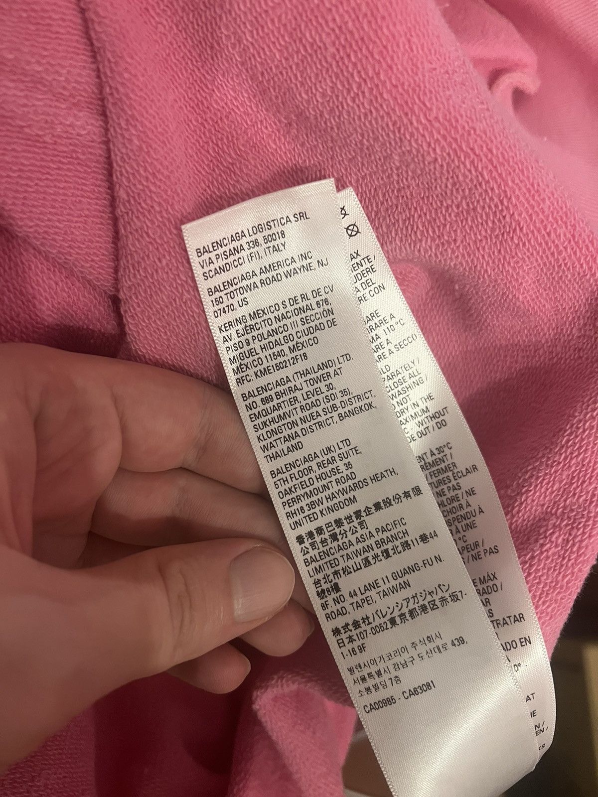 Balenciaga AW22 BALENCIAGA PINK polo hoodie Sz.2 Size US M / EU 48-50 / 2 - 8 Thumbnail