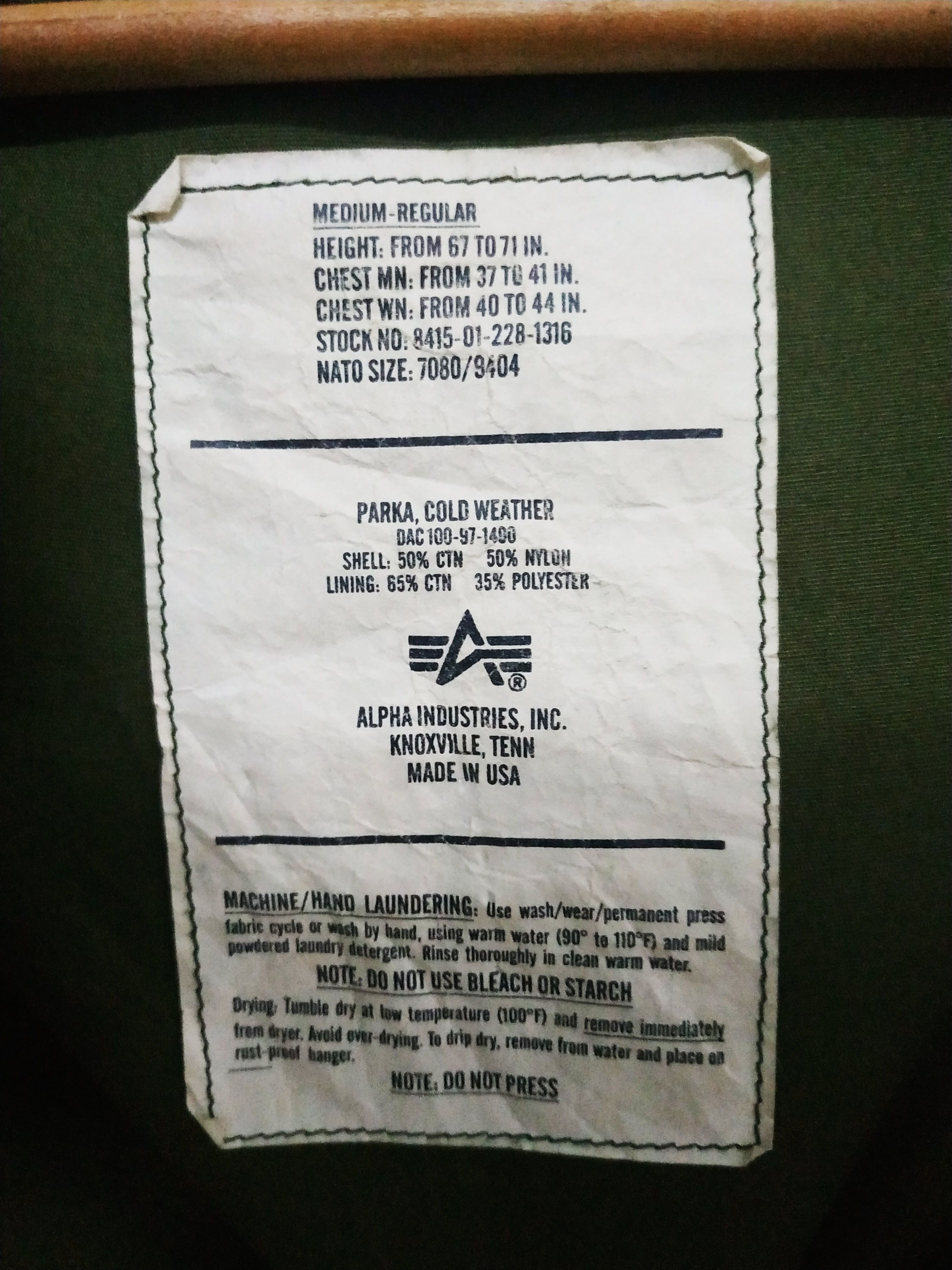 Alpha Industries × Vintage Vintage Alpha Industries Cold Weather Parka Made in USA Size US L / EU 52-54 / 3 - 7 Thumbnail