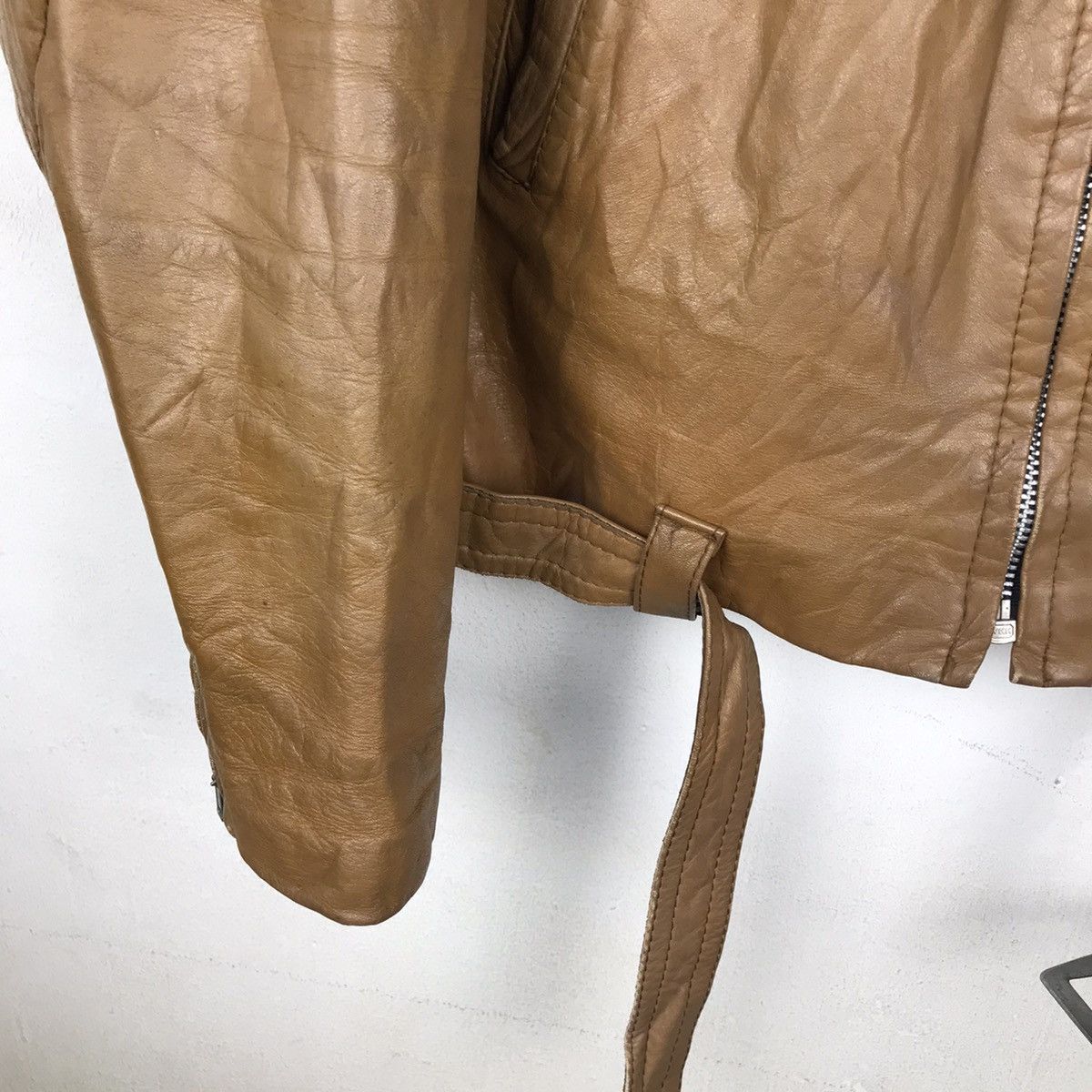 Handmade × Vintage Vintage Handmade Leather Motorcycle Jacket Size US S / EU 44-46 / 1 - 5 Thumbnail