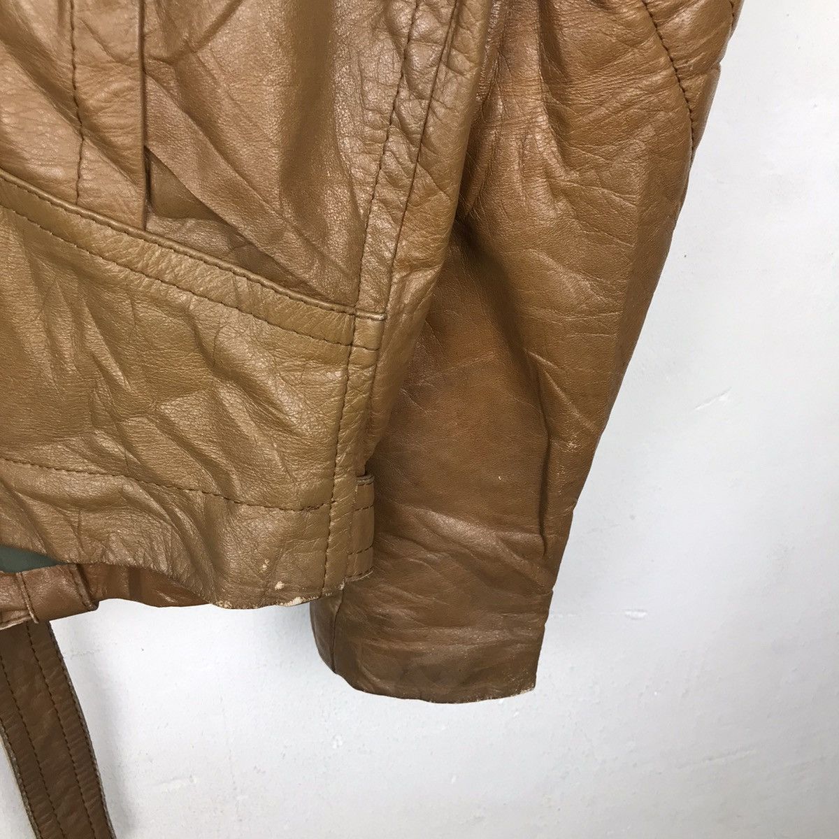 Handmade × Vintage Vintage Handmade Leather Motorcycle Jacket Size US S / EU 44-46 / 1 - 11 Thumbnail