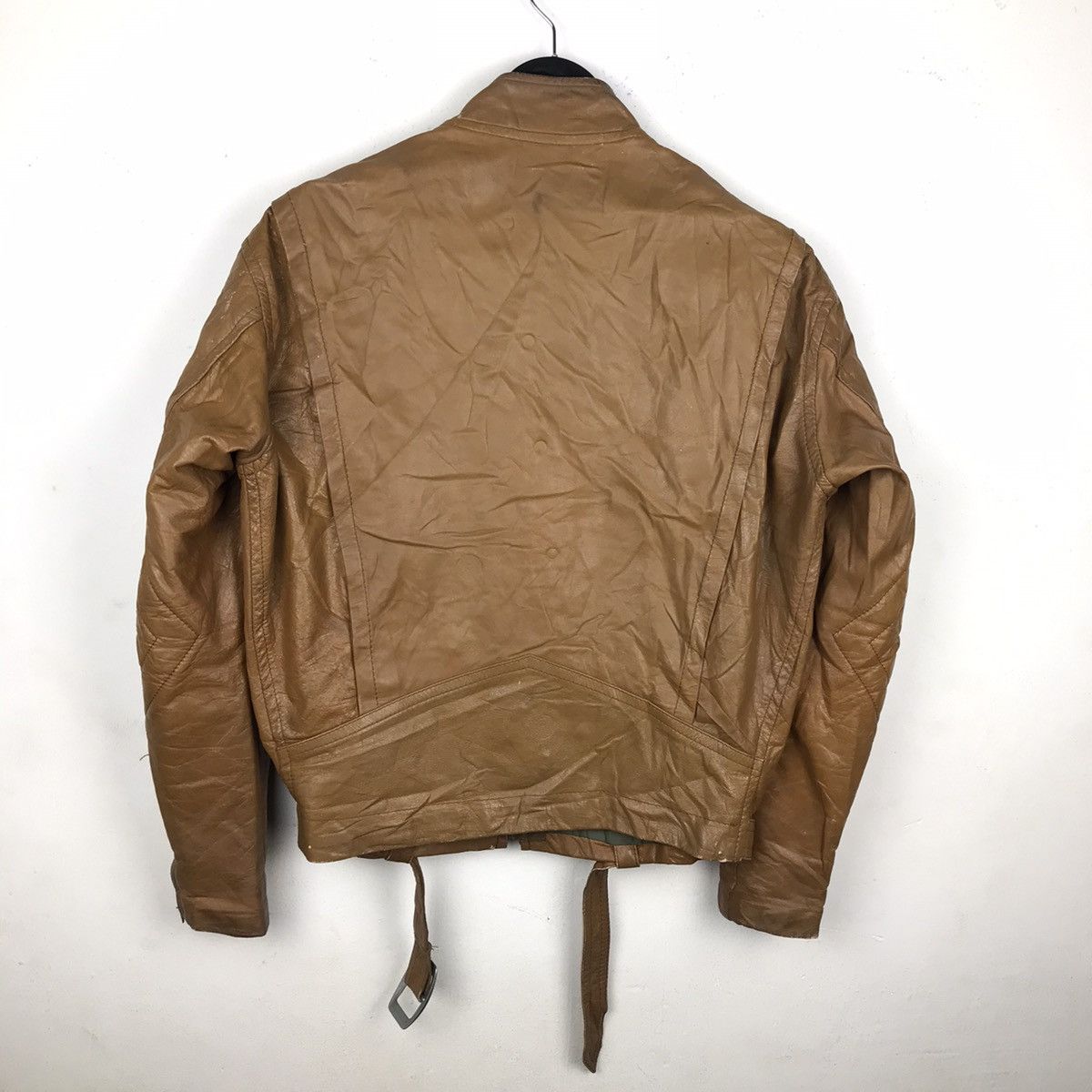 Handmade × Vintage Vintage Handmade Leather Motorcycle Jacket Size US S / EU 44-46 / 1 - 10 Thumbnail