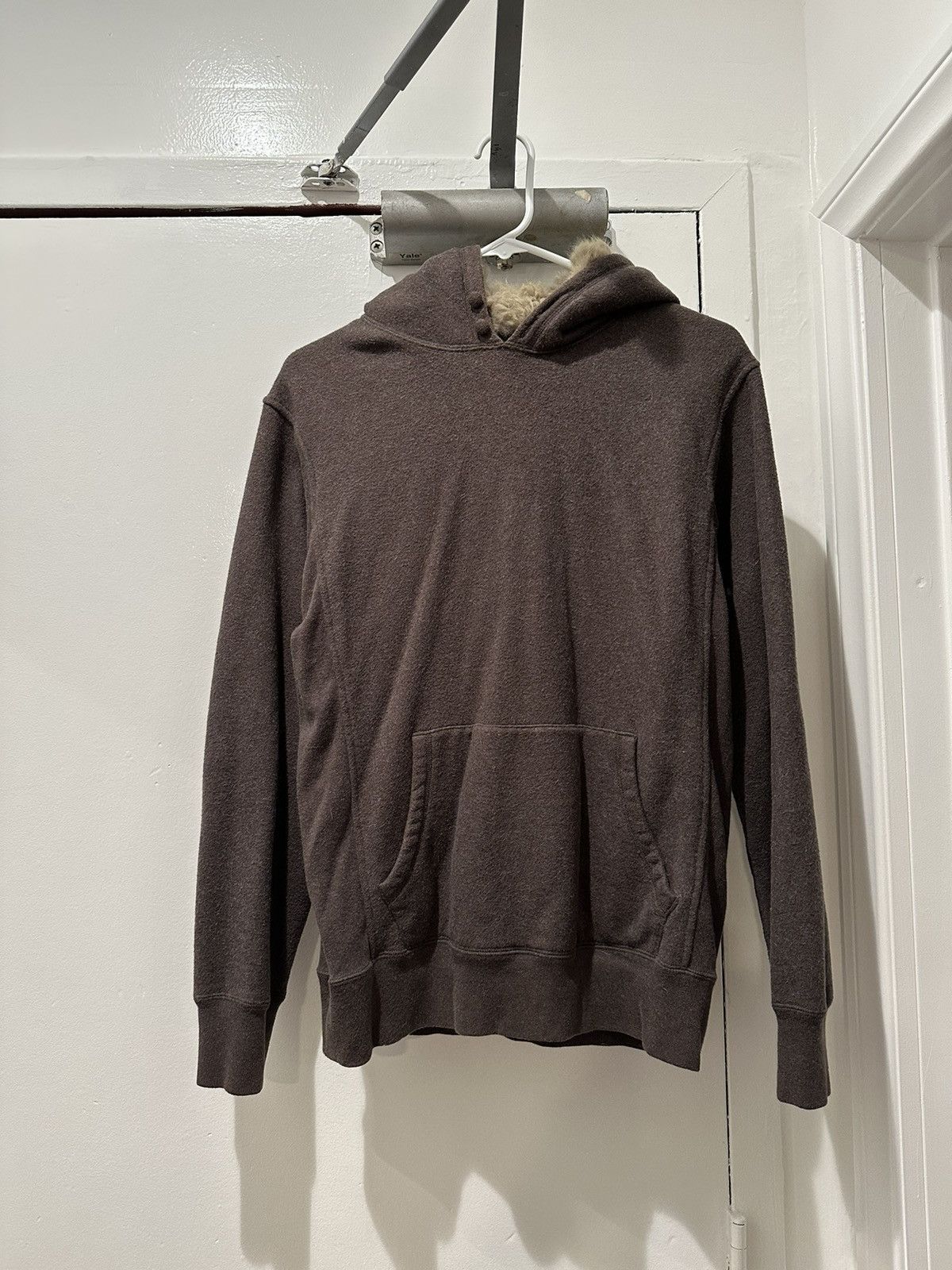 image of Sasquatchfabrix Faux Fur Lined Hoodie in Brown, Men's (Size Medium)