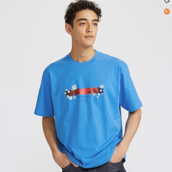 Billie Eilish 3XL UNIQLO BILLIE EILISH TAKASHI MURAKAMI BLUE T-SHIRT Size US XXL / EU 58 / 5 - 2 Thumbnail