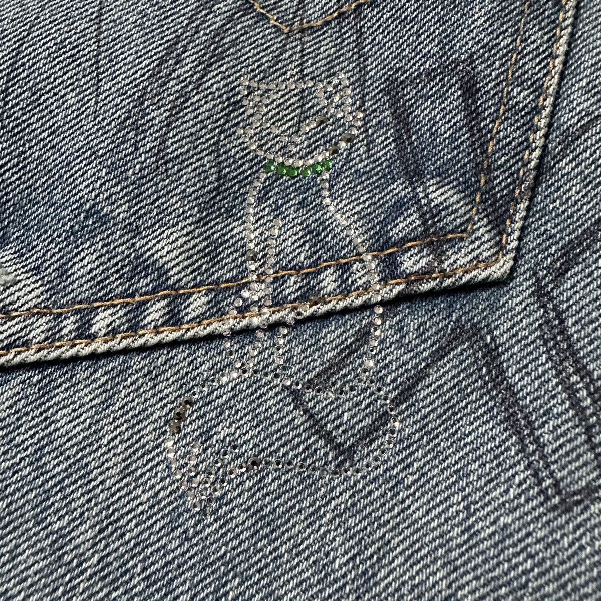 Balenciaga Balenciaga FW22 Rhinestone Scribble Baggy Denim Size US 34 / EU 50 - 8 Thumbnail