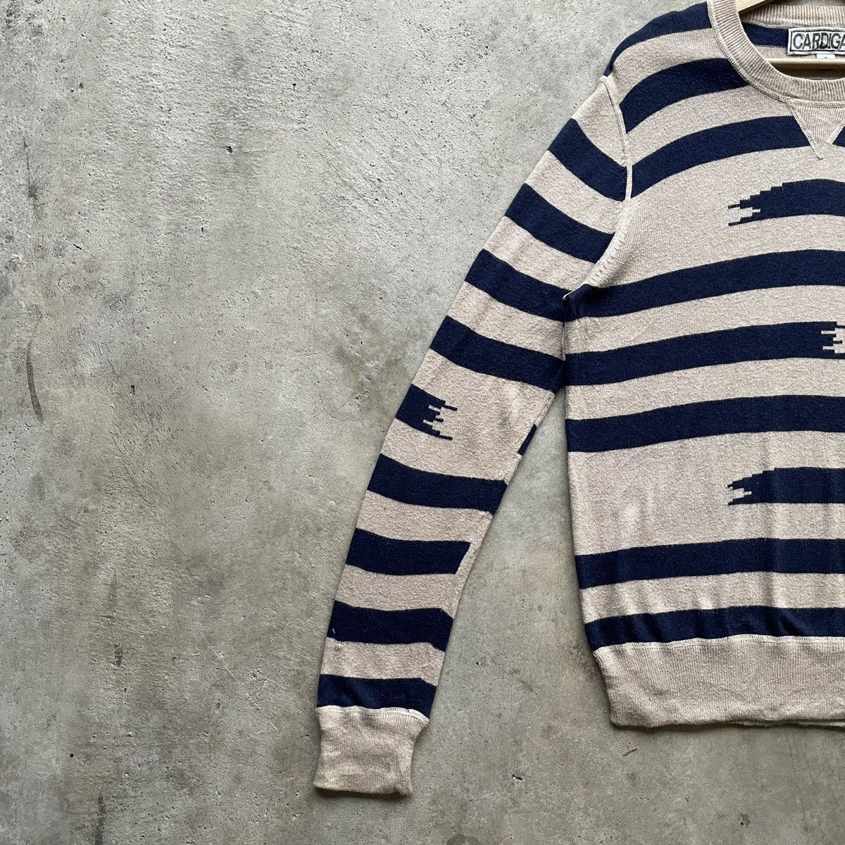 Aran Isles Knitwear Vintage Japanese Blue Striped Knitwear Sweater Jumper Size US M / EU 48-50 / 2 - 5 Thumbnail