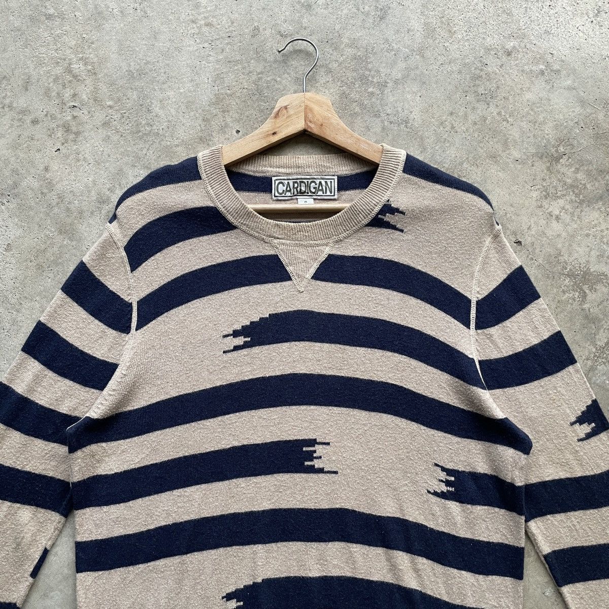 Aran Isles Knitwear Vintage Japanese Blue Striped Knitwear Sweater Jumper Size US M / EU 48-50 / 2 - 3 Thumbnail