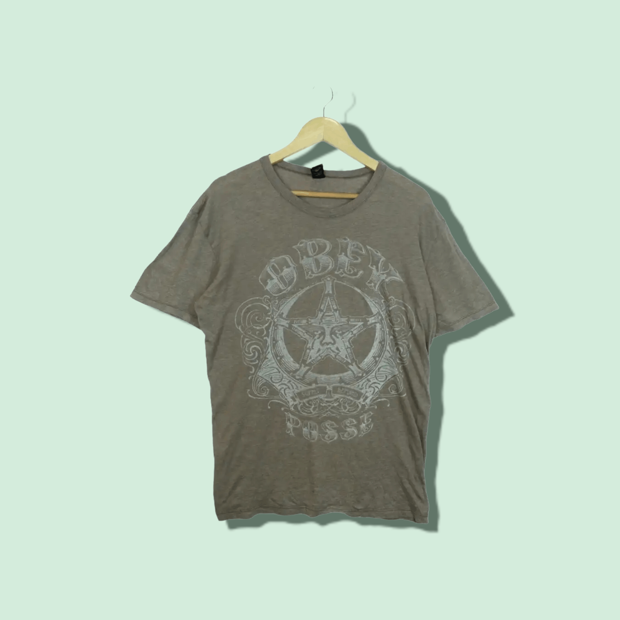Obey Vintage 2000's OBEY Graphic Tee Shirt 50/50 Fabrics Size US L / EU 52-54 / 3 - 1 Thumbnail