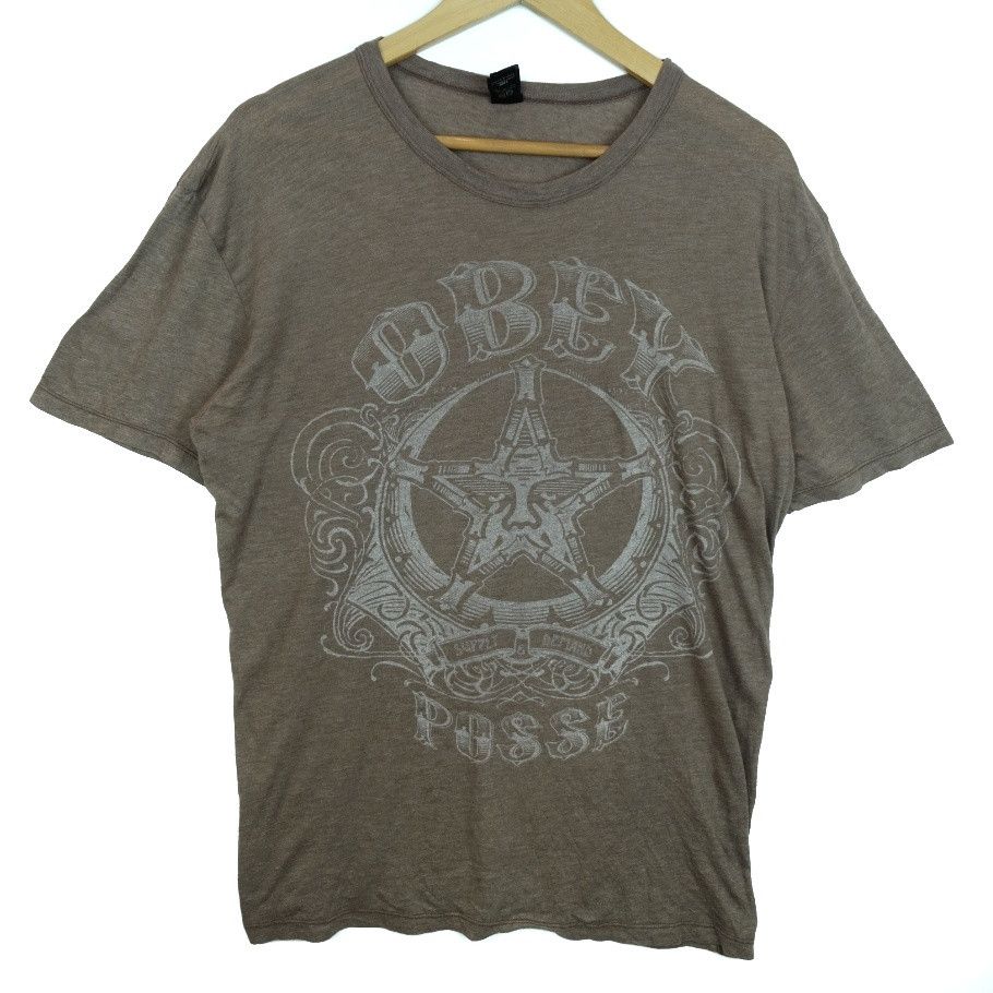 Obey Vintage 2000's OBEY Graphic Tee Shirt 50/50 Fabrics Size US L / EU 52-54 / 3 - 2 Thumbnail