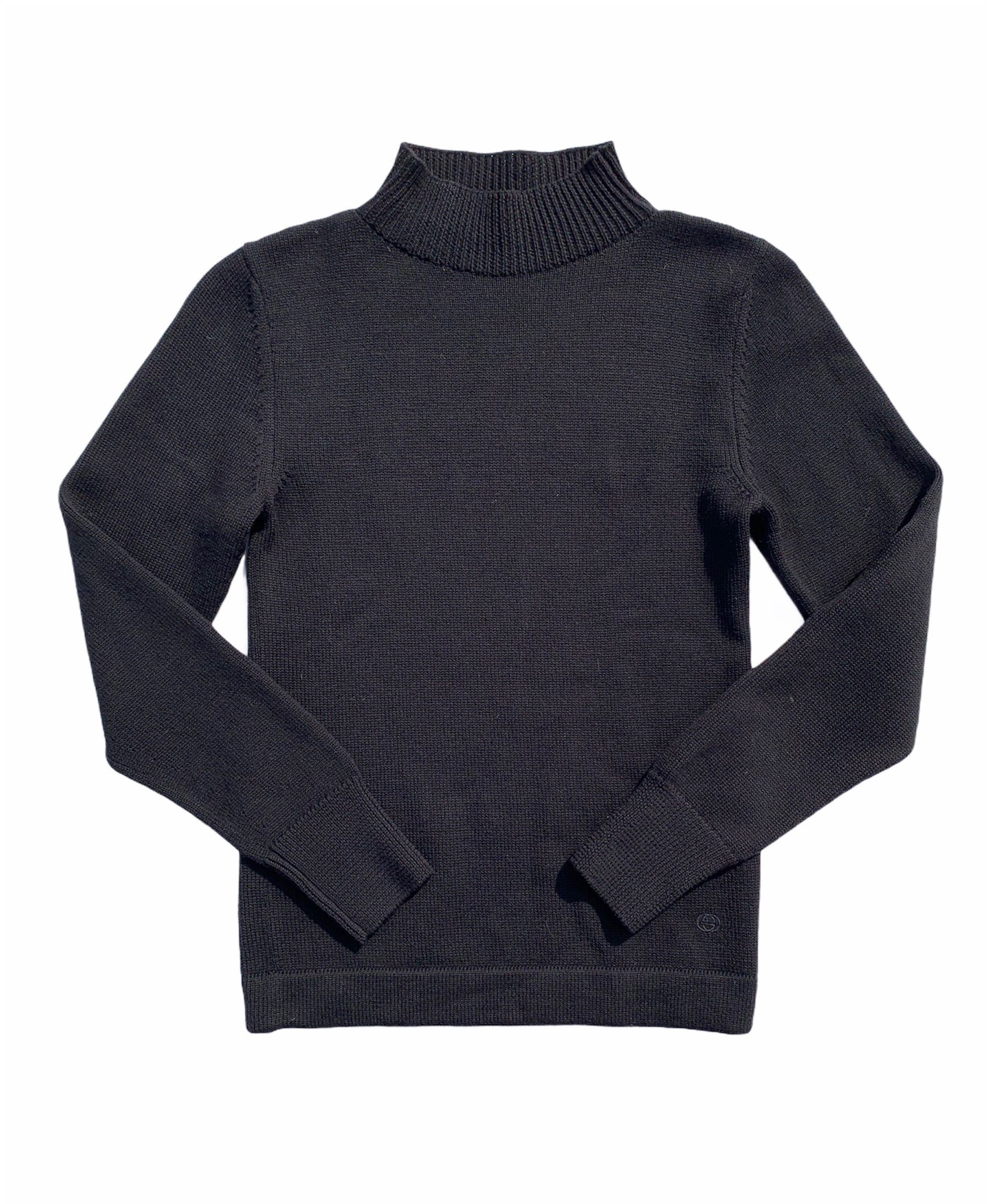 image of Gucci Wool Knit Turtleneck Interlocking G Logo in Grey, Men's (Size Small)