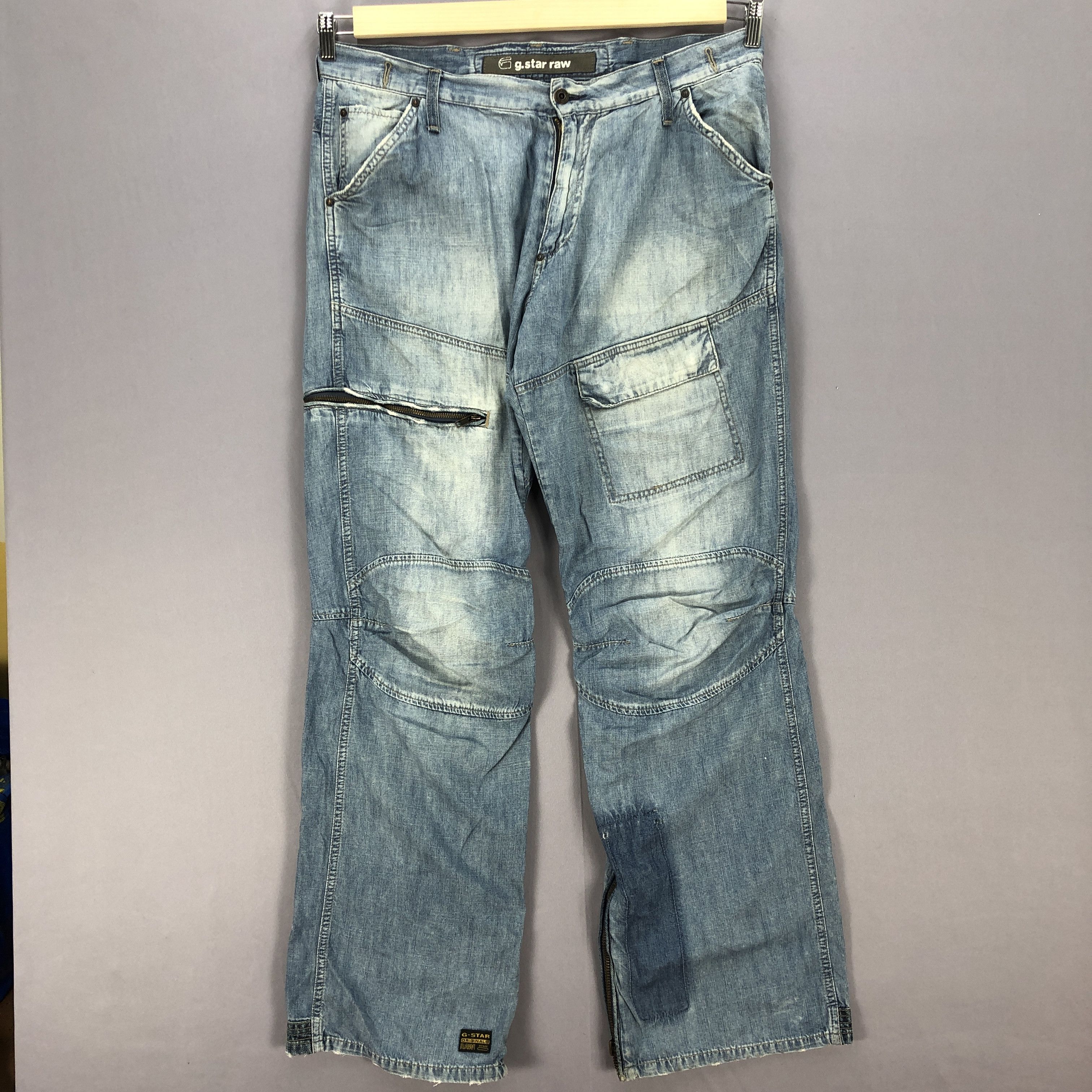 Vintage G-Star Raw Flared Jeans Wide Leg Boot Cut Denim