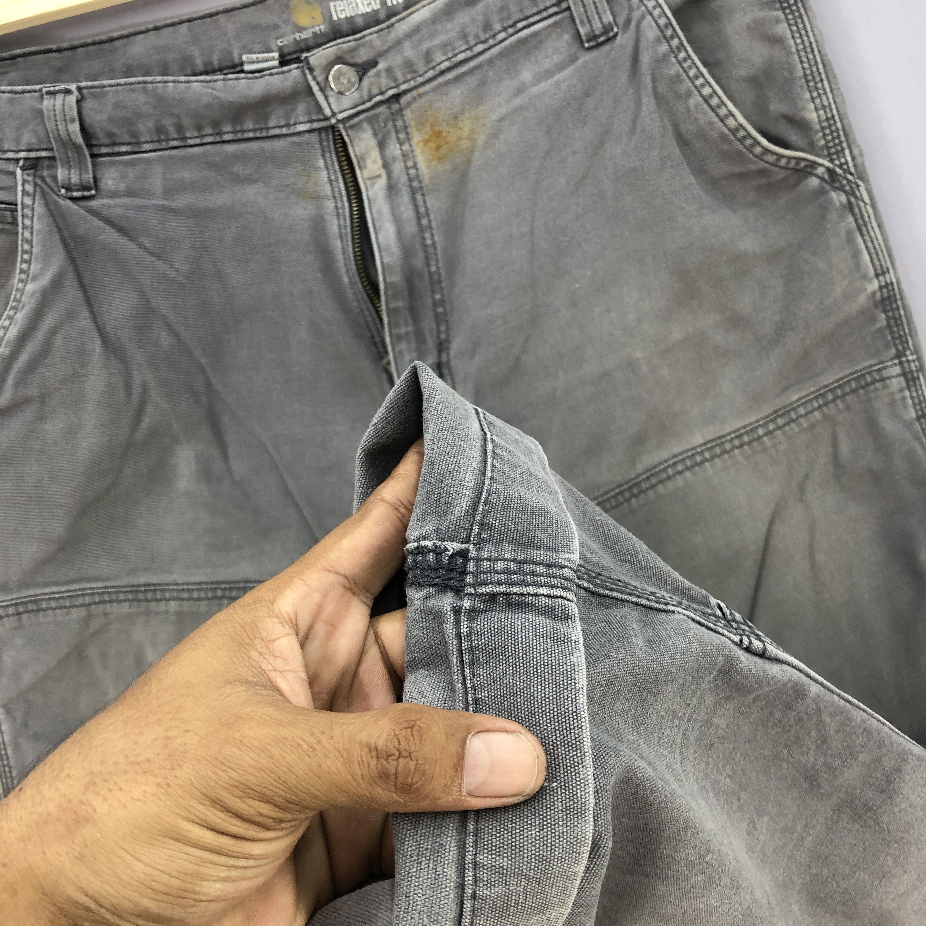 Carhartt Vintage Carhartt Double Knee Jeans Black Distressed Denim Size US 40 / EU 56 - 14 Thumbnail