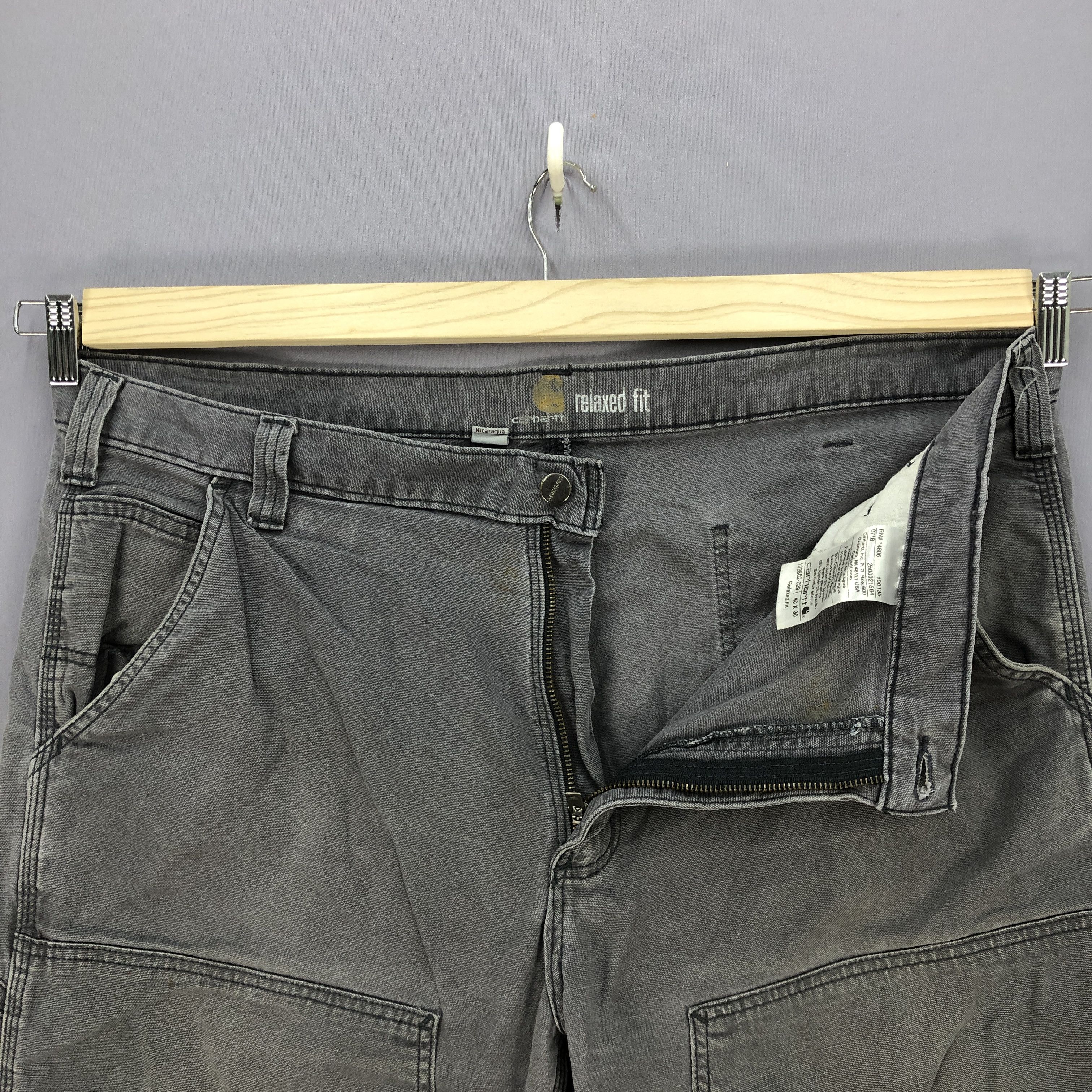 Carhartt Vintage Carhartt Double Knee Jeans Black Distressed Denim Size US 40 / EU 56 - 9 Thumbnail