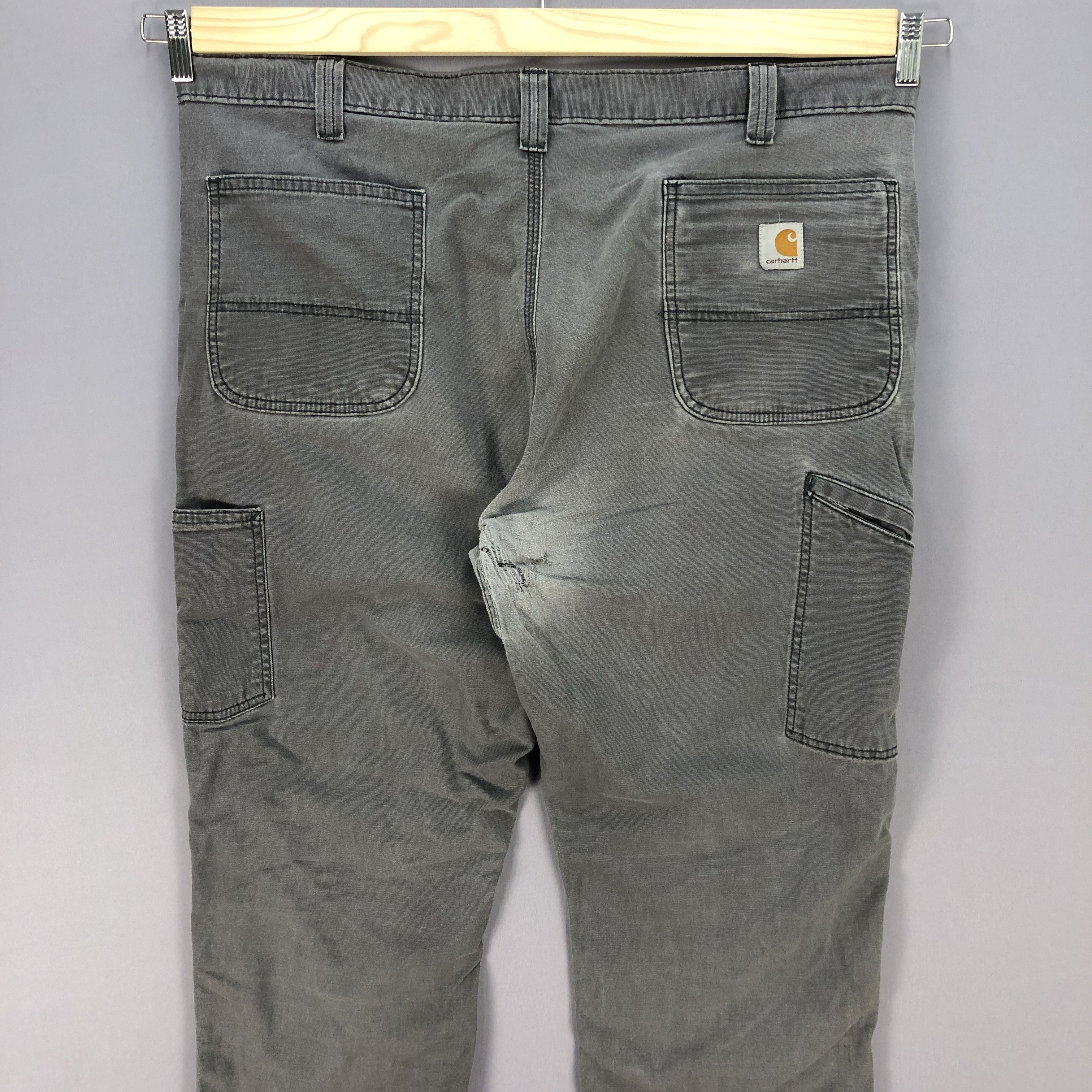 Carhartt Vintage Carhartt Double Knee Jeans Black Distressed Denim Size US 40 / EU 56 - 4 Thumbnail
