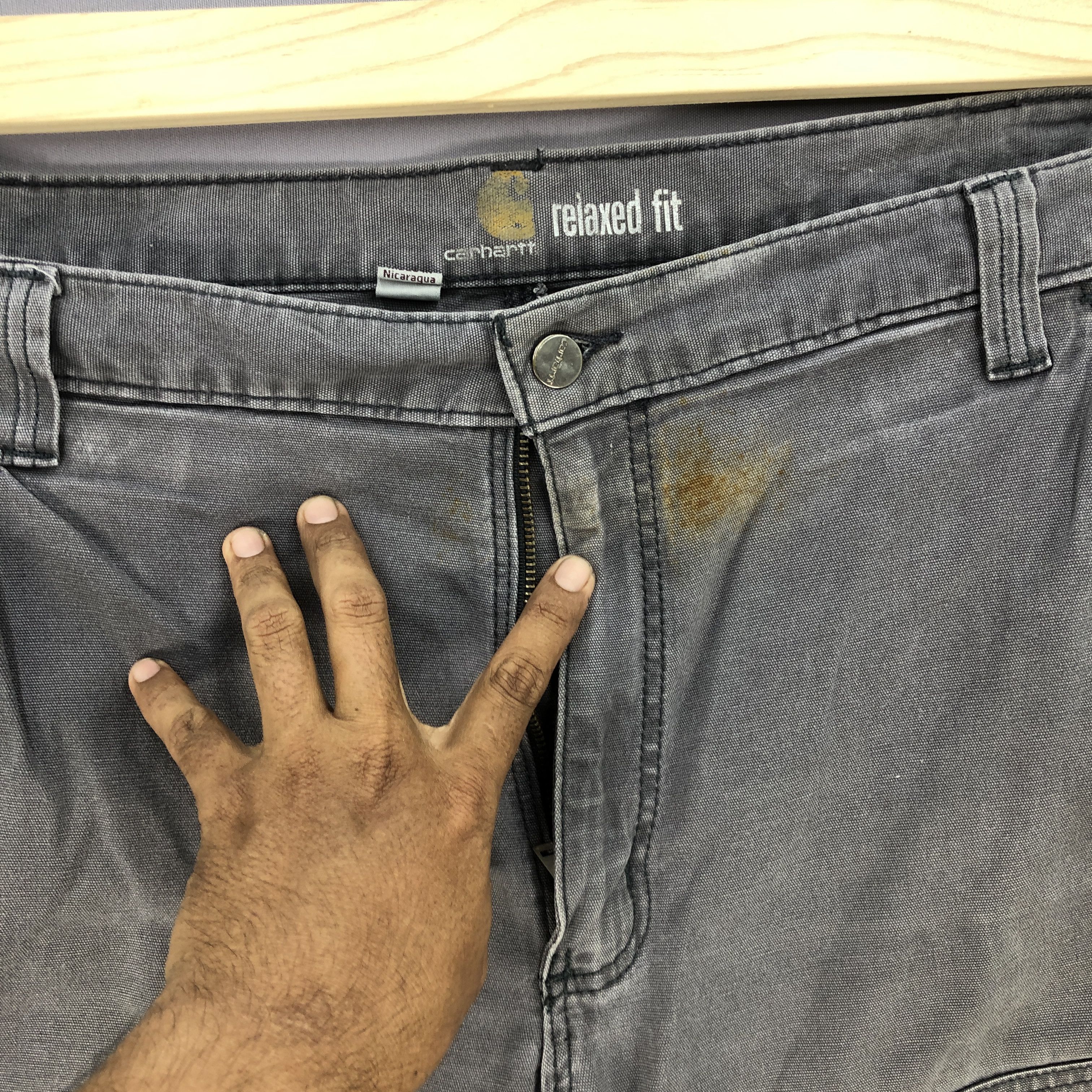 Carhartt Vintage Carhartt Double Knee Jeans Black Distressed Denim Size US 40 / EU 56 - 15 Thumbnail