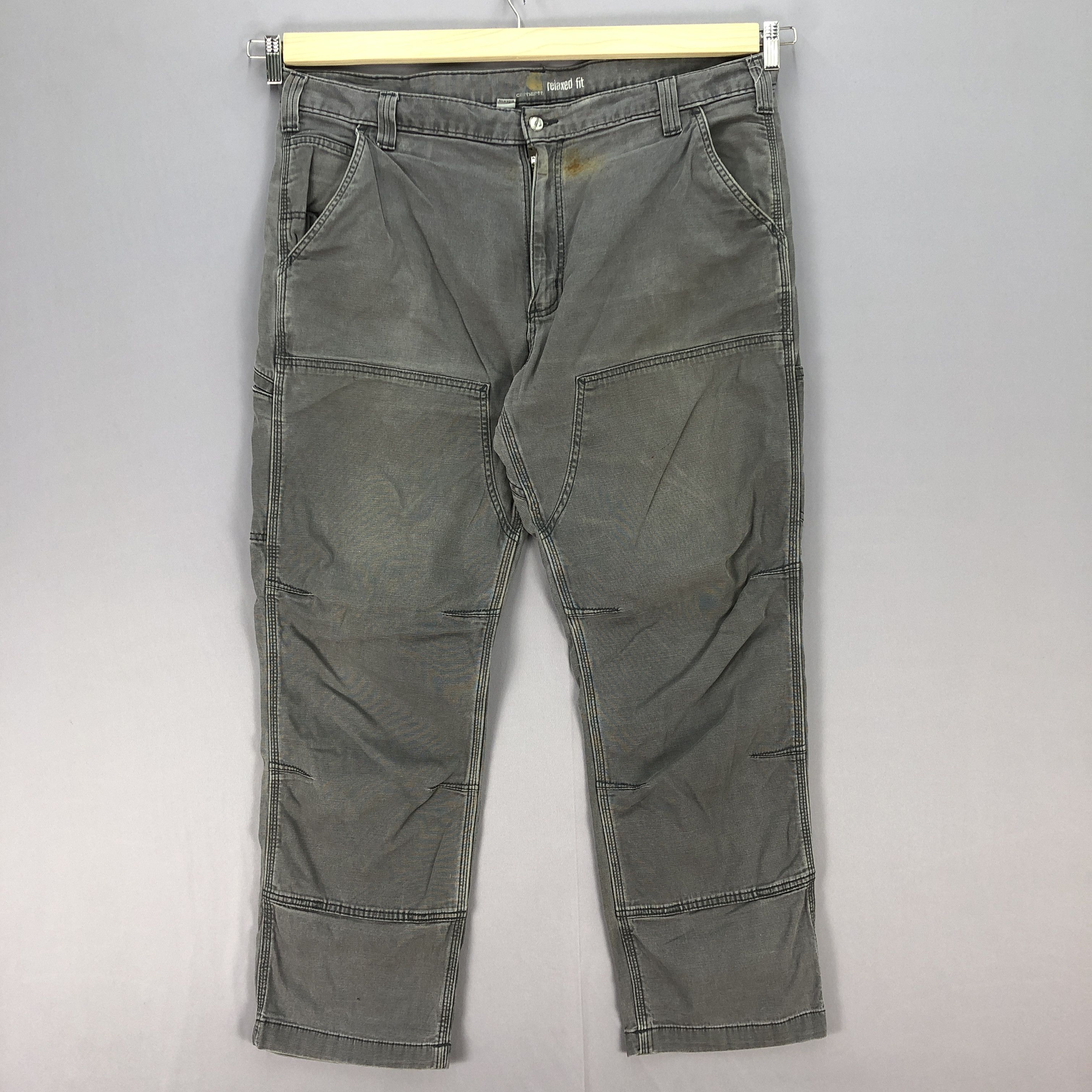Carhartt Vintage Carhartt Double Knee Jeans Black Distressed Denim Size US 40 / EU 56 - 1 Thumbnail