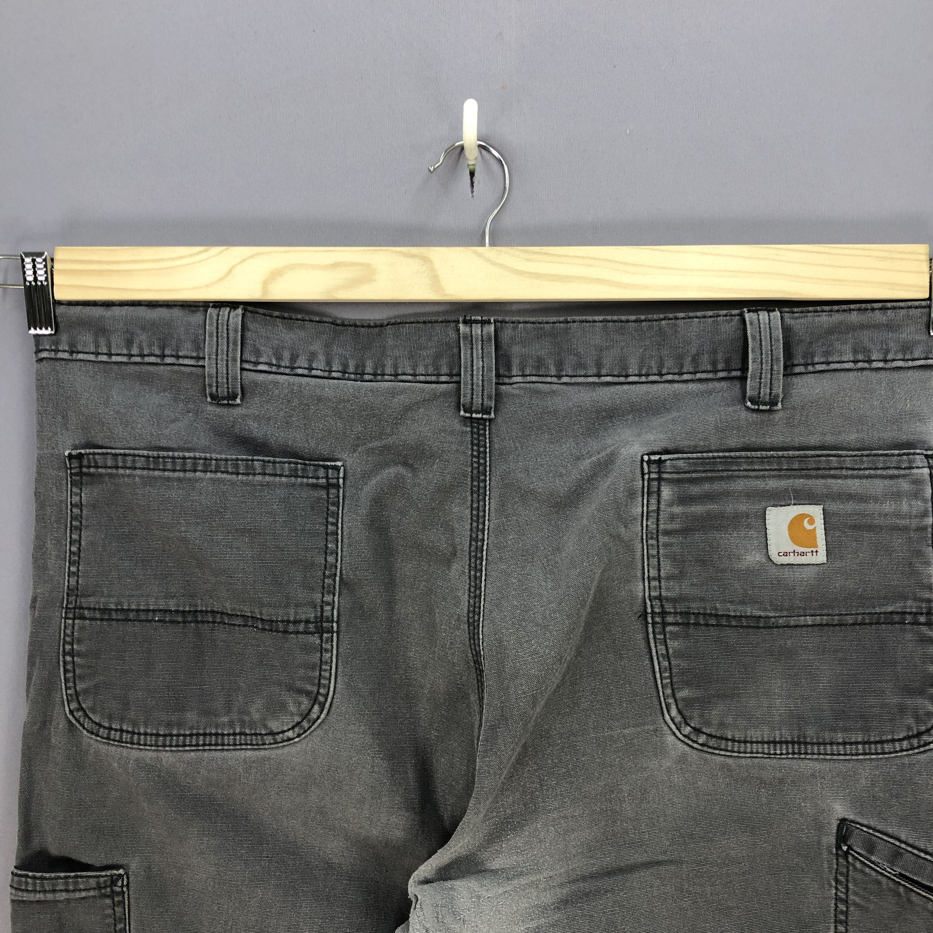 Carhartt Vintage Carhartt Double Knee Jeans Black Distressed Denim Size US 40 / EU 56 - 6 Thumbnail
