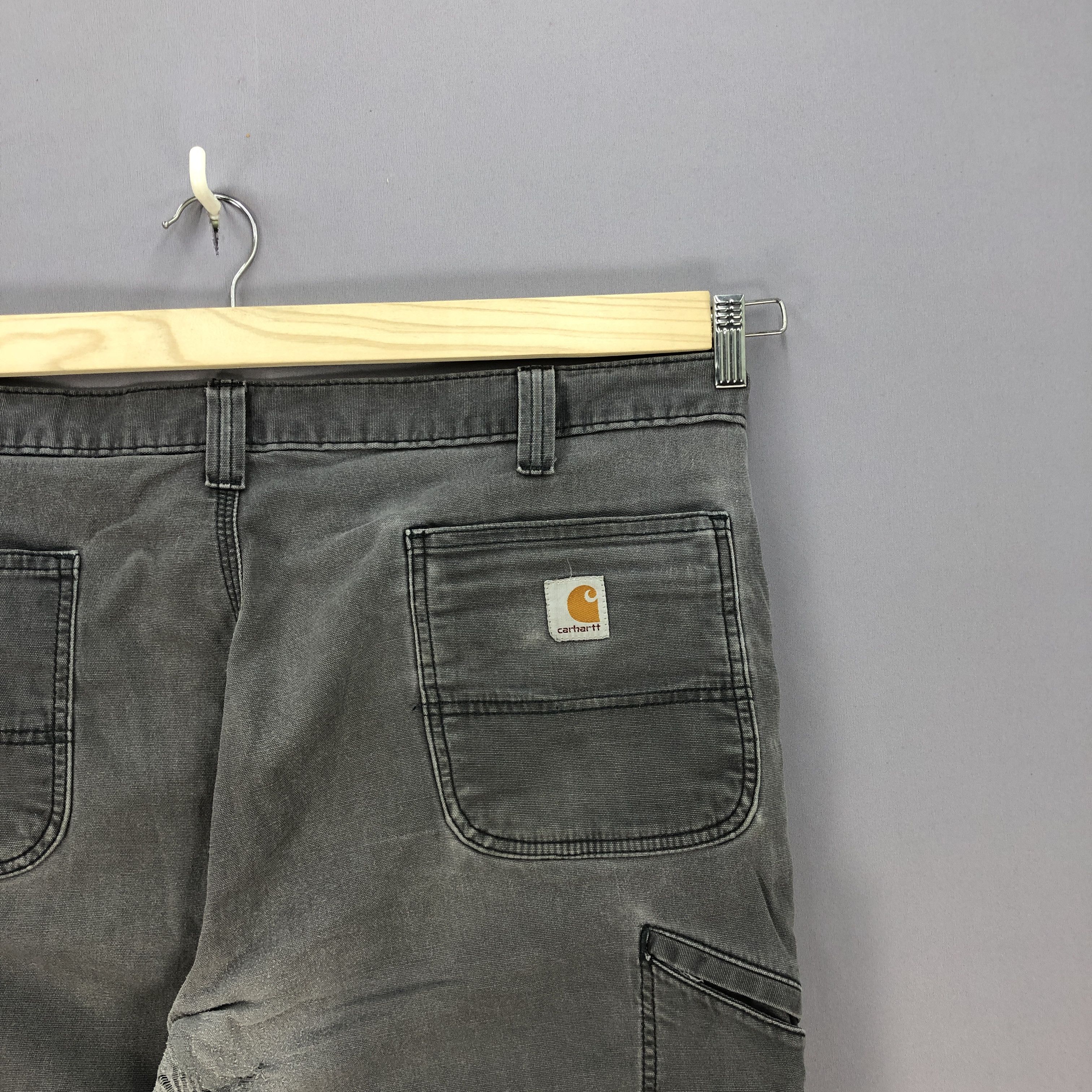 Carhartt Vintage Carhartt Double Knee Jeans Black Distressed Denim Size US 40 / EU 56 - 8 Thumbnail