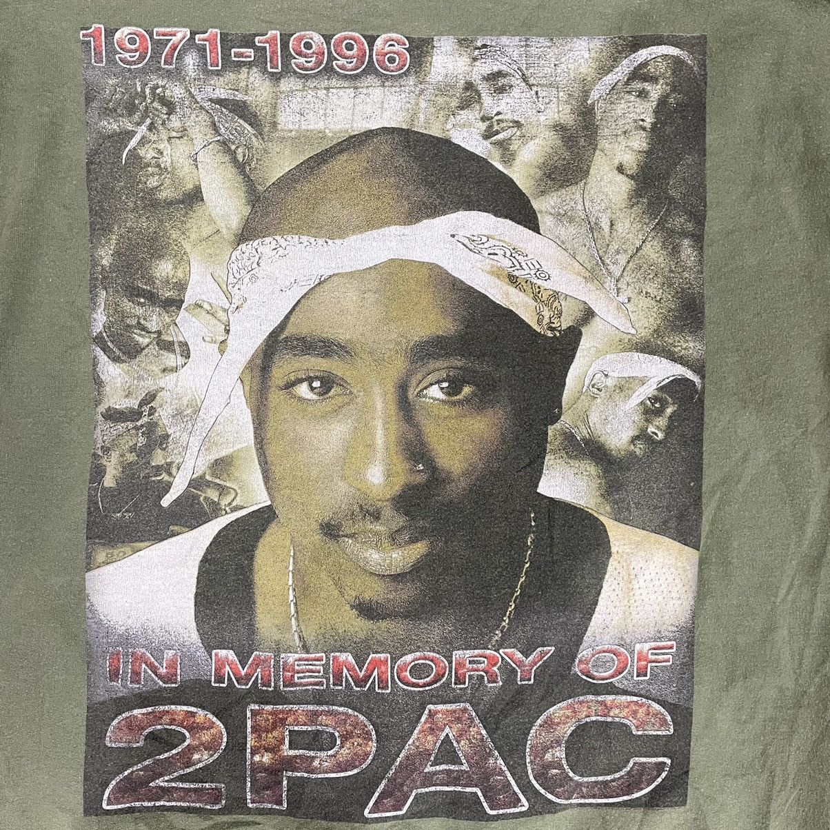 Rap Tees Vintage Tupac Olive Green Hoodie Size US M / EU 48-50 / 2 - 4 Thumbnail