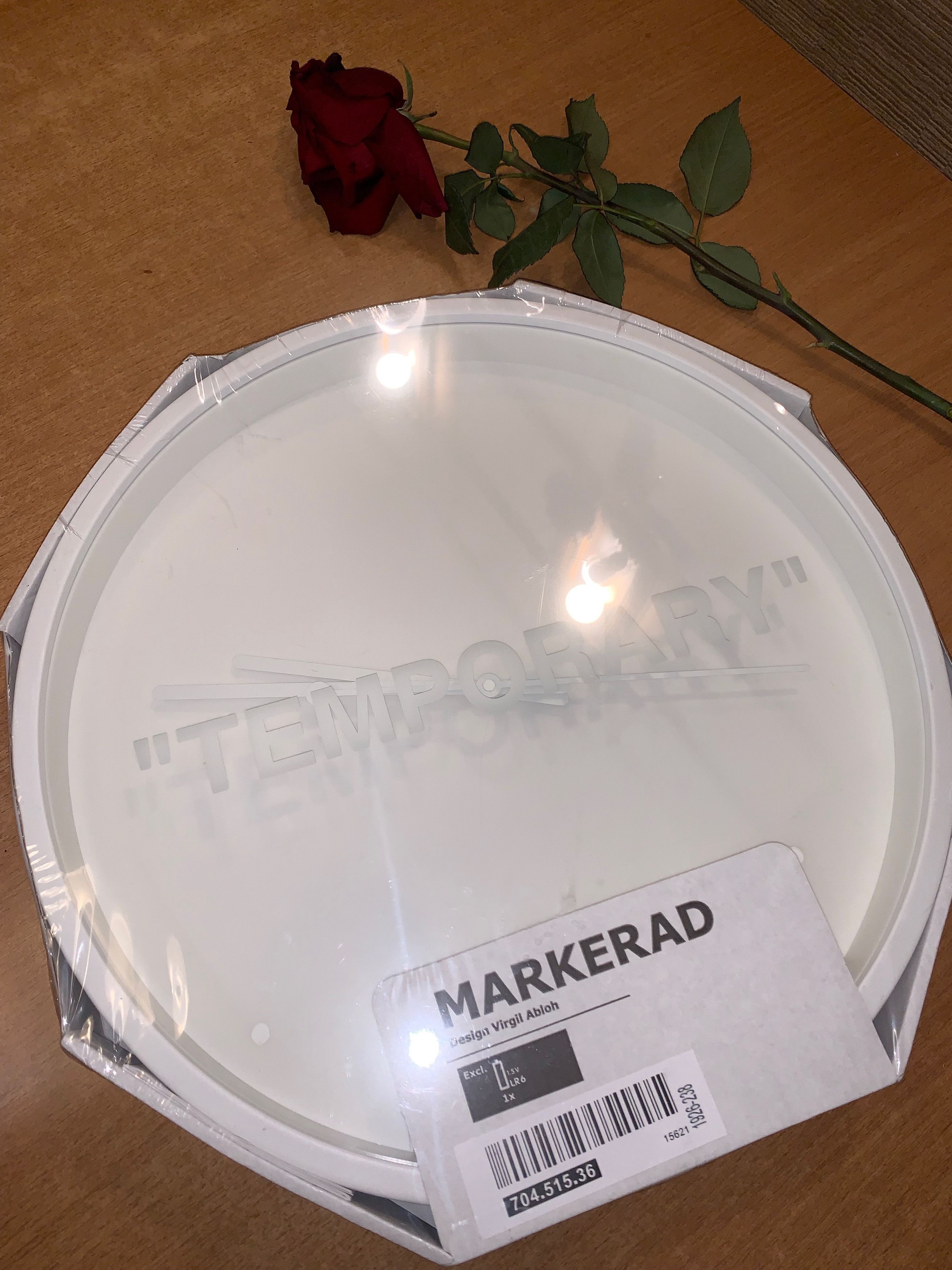 Ikea × Virgil Abloh Virgil Abloh x IKEA MARKERAD "TEMPORARY" Wall Clock Size ONE SIZE - 4 Thumbnail