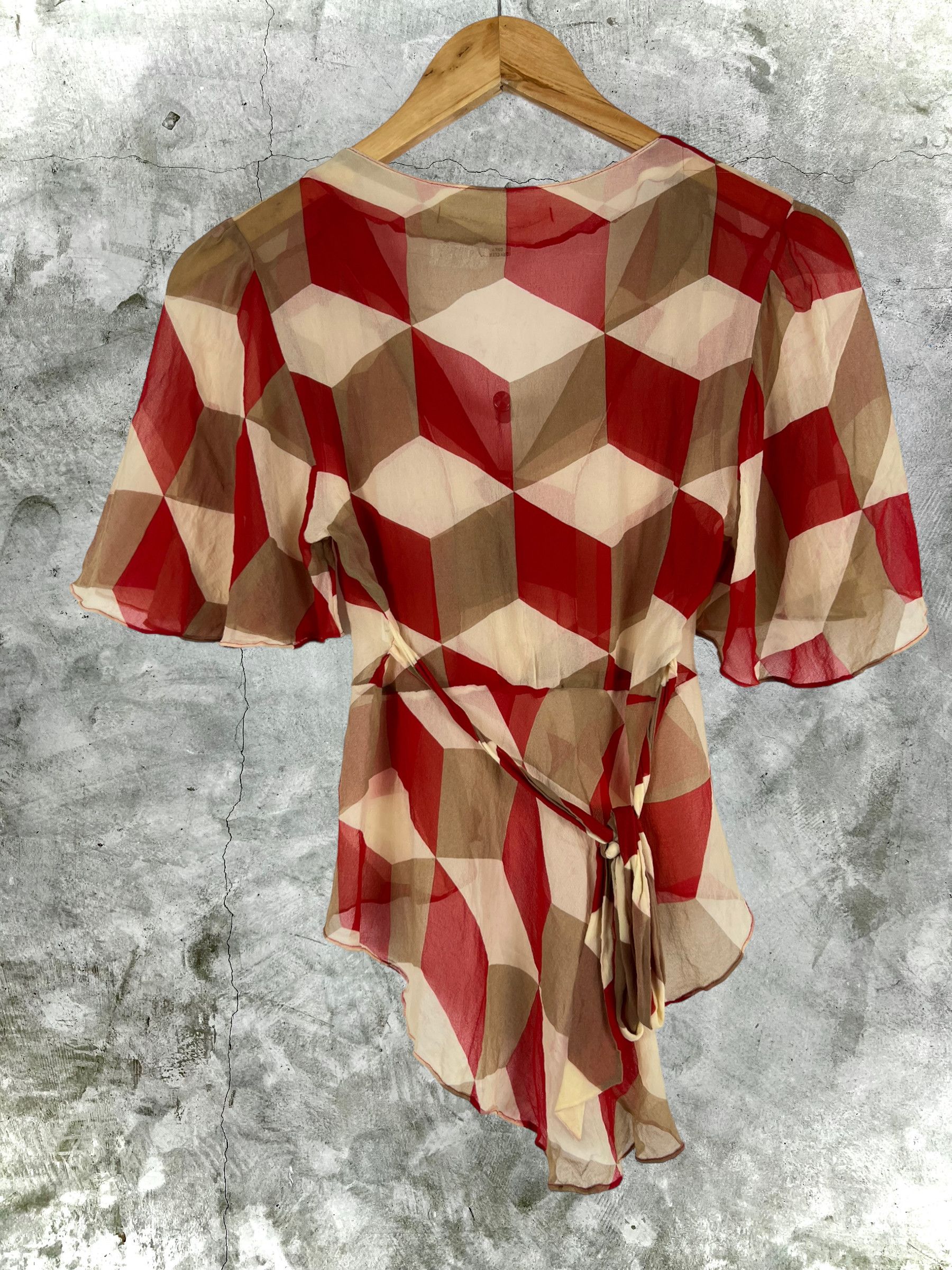 Designer × Diane von Furstenberg Diane von Furstenberg See Through Print Shirt (XXS) GTMPT212 Size S / US 4 / IT 40 - 6 Thumbnail