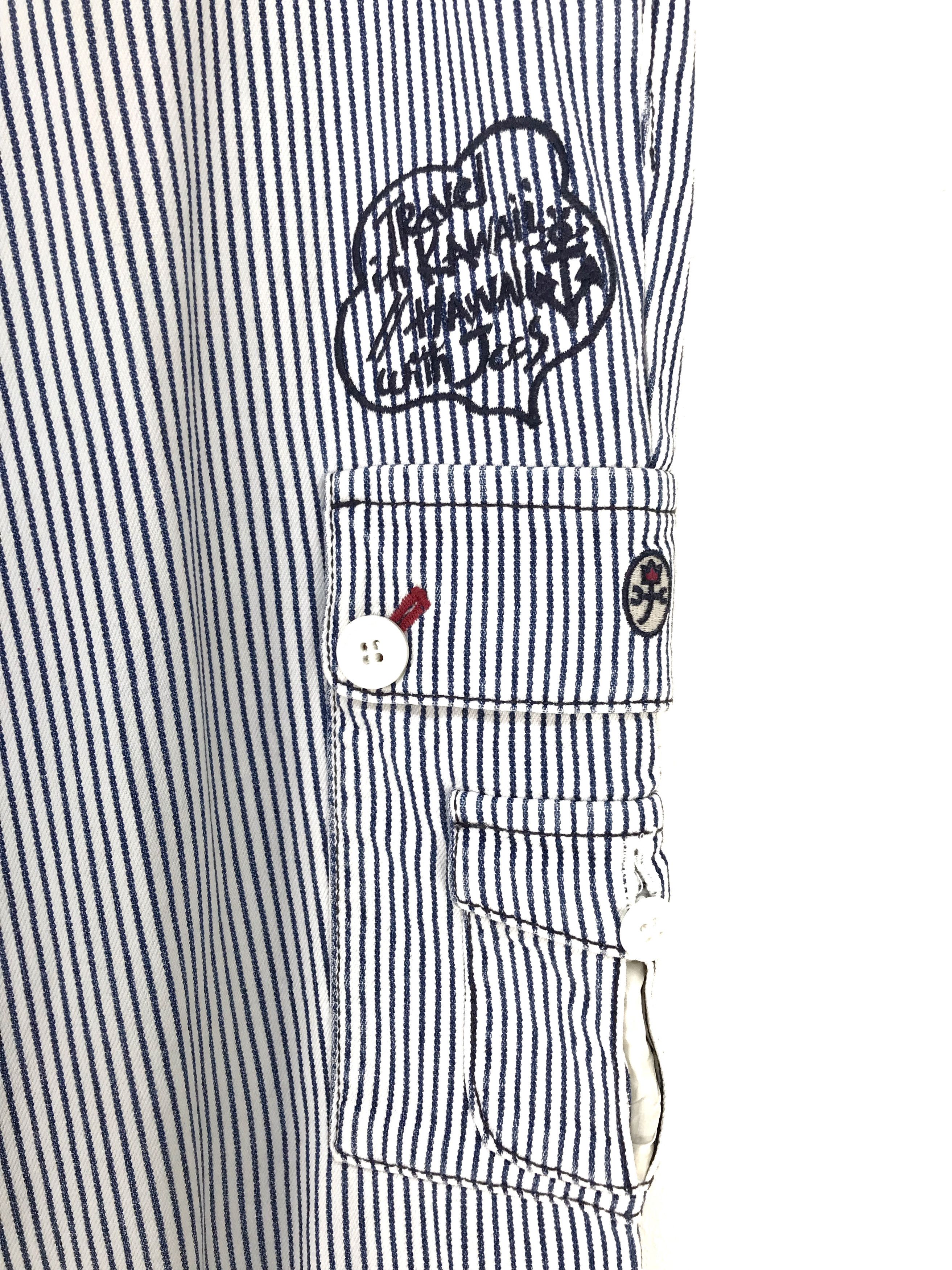 Jean Charles De Castelbajac CASTELBAJAC SPORT Striped Hickory Cargo Jeans Size US 34 / EU 50 - 3 Thumbnail