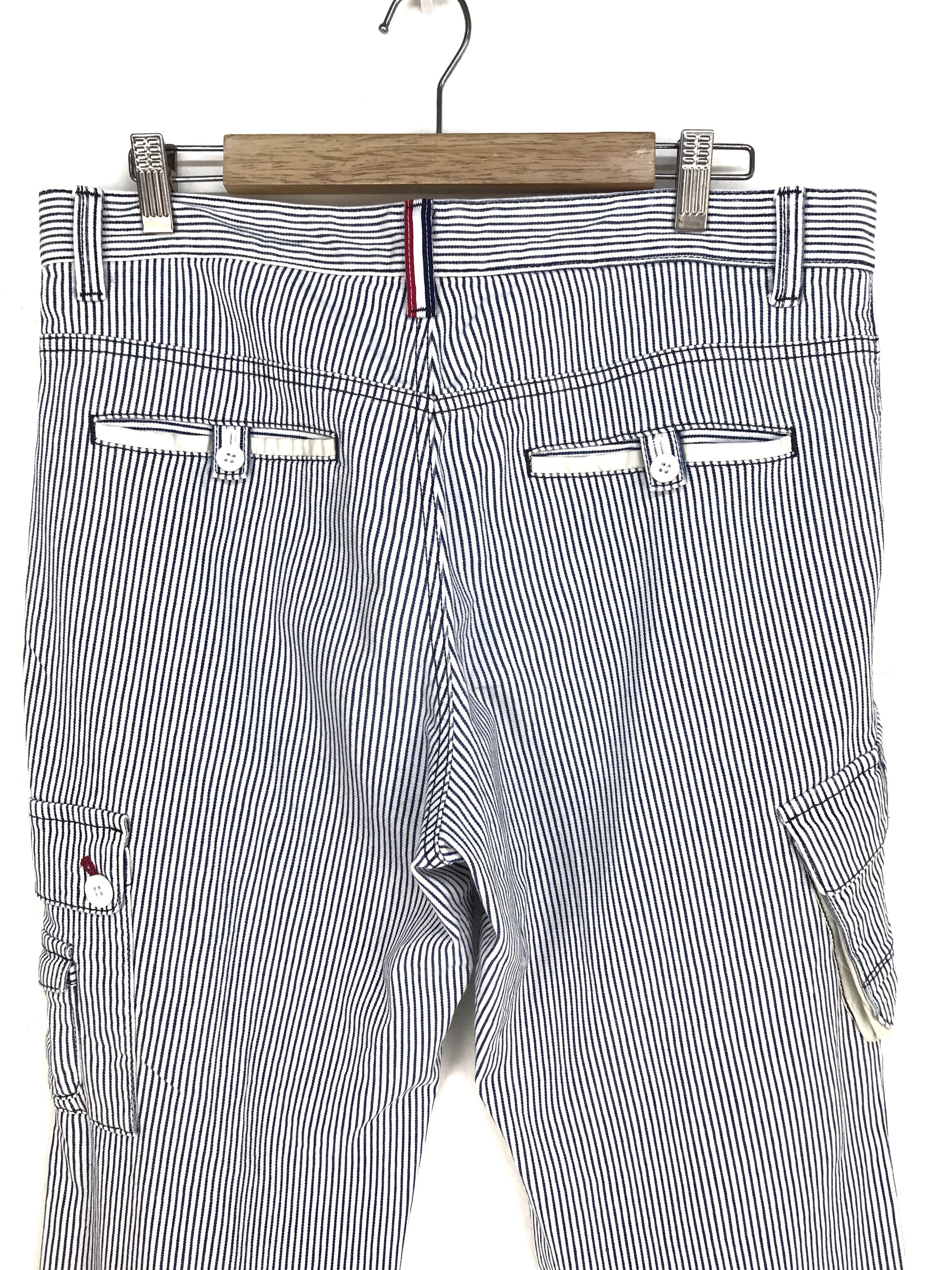 Jean Charles De Castelbajac CASTELBAJAC SPORT Striped Hickory Cargo Jeans Size US 34 / EU 50 - 8 Thumbnail