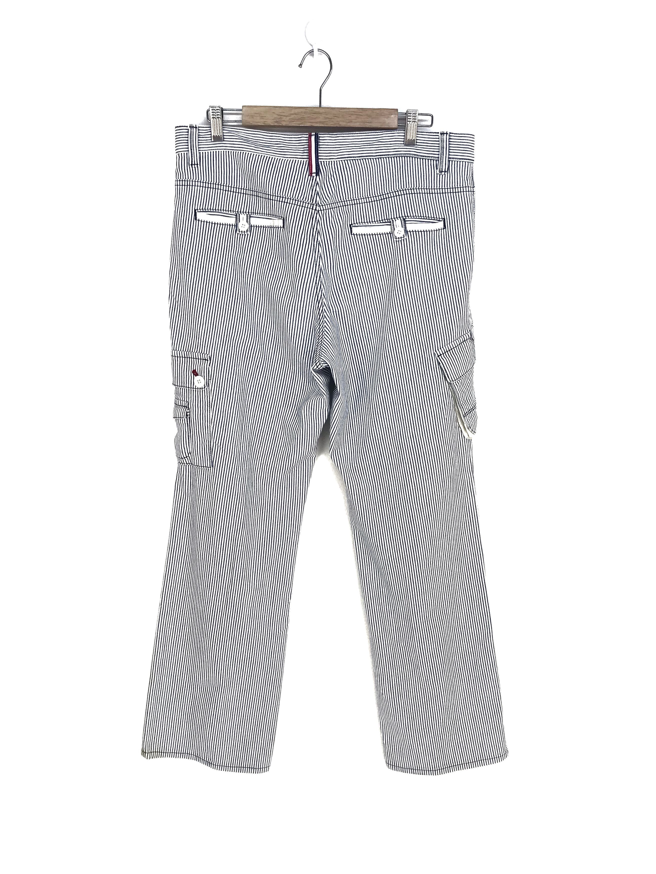 Jean Charles De Castelbajac CASTELBAJAC SPORT Striped Hickory Cargo Jeans Size US 34 / EU 50 - 7 Thumbnail
