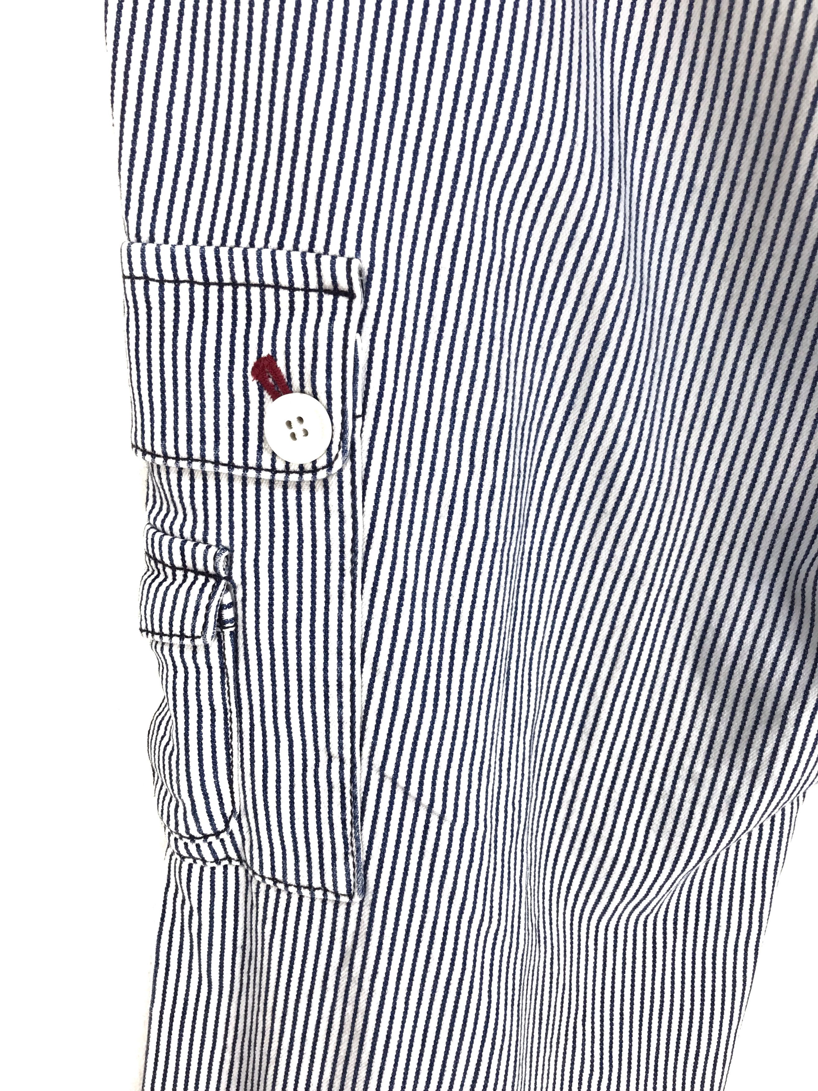 Jean Charles De Castelbajac CASTELBAJAC SPORT Striped Hickory Cargo Jeans Size US 34 / EU 50 - 11 Thumbnail