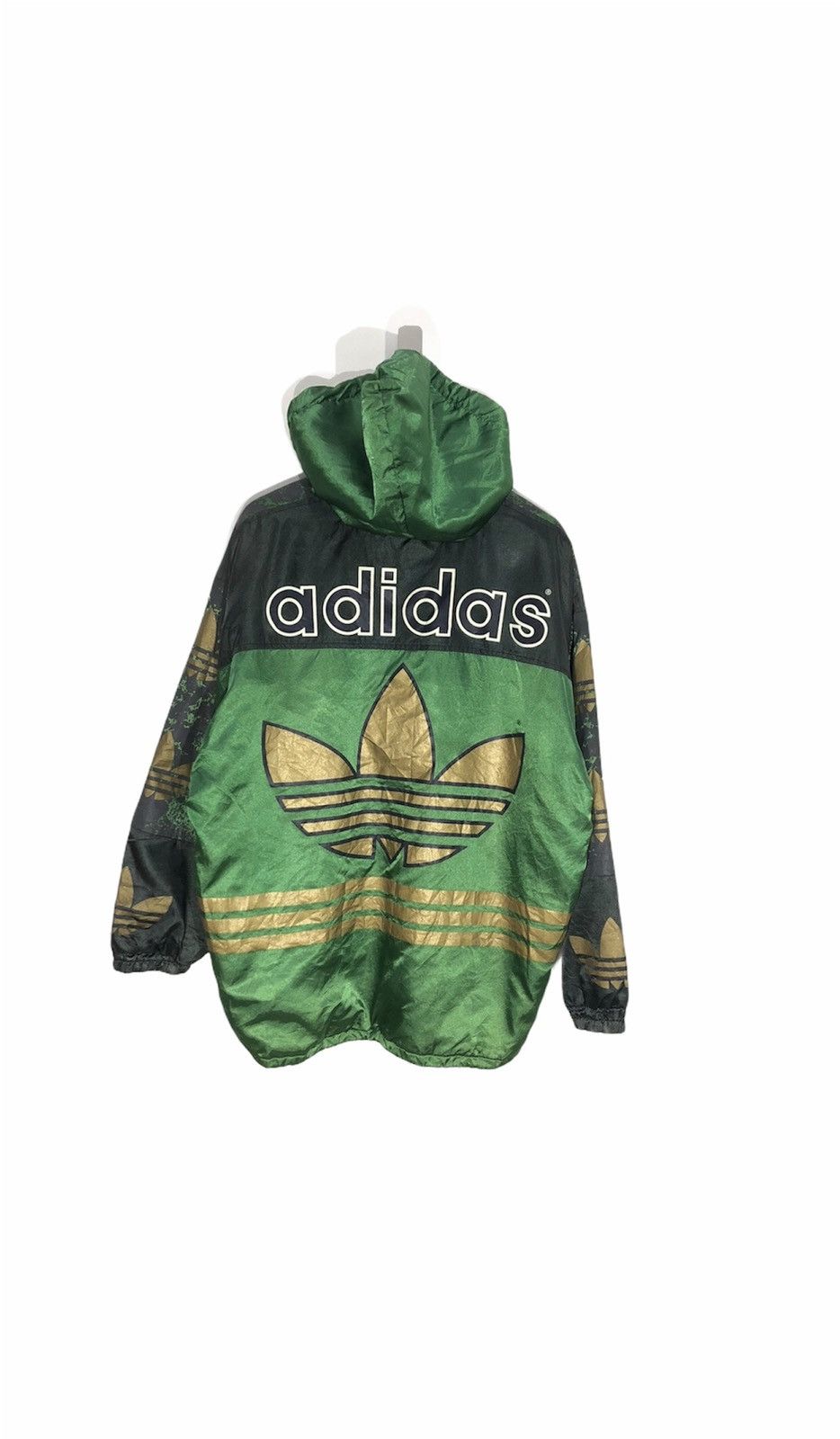 Vintage Adidas Big Logo Over Print Sherpa