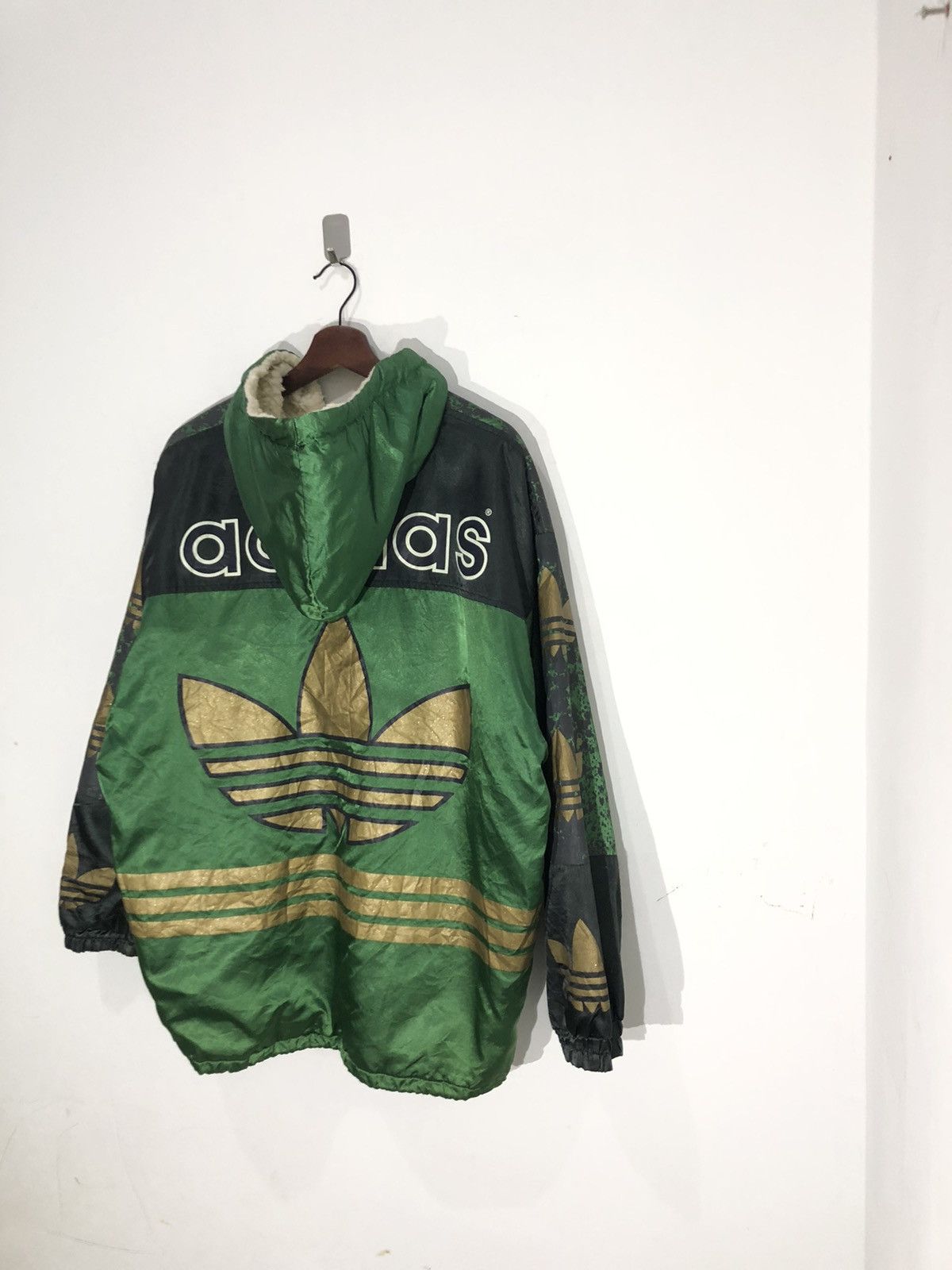 Adidas × Vintage Vintage Adidas Big Logo Over Print Sherpa Size US L / EU 52-54 / 3 - 15 Thumbnail