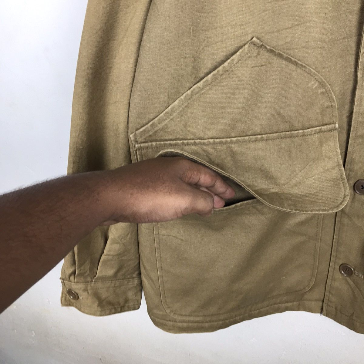 Japanese Brand × Vintage Vintage Hang Loose Workwear Cargo pocket Jacket Size US L / EU 52-54 / 3 - 5 Thumbnail