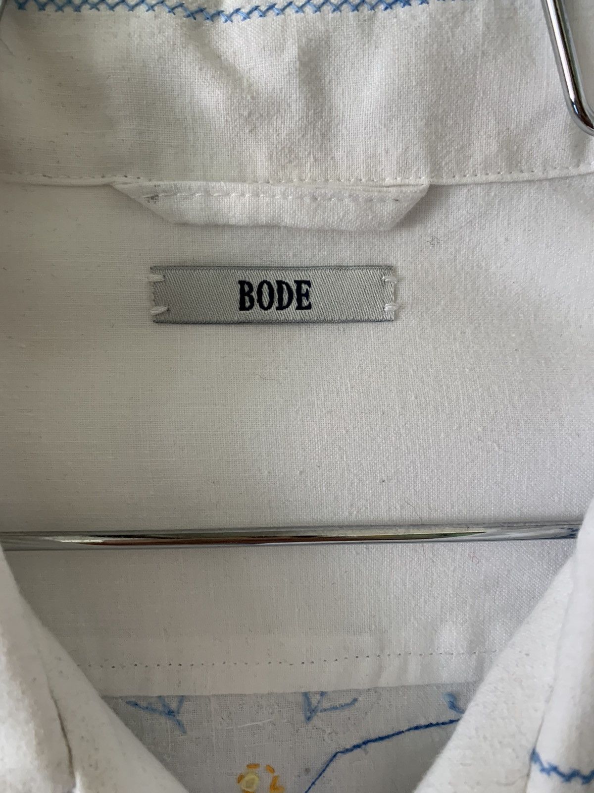 Bode BODE 1of1 Floral Appliqué Tablecloth Shirt (sz L/XL) Size US L / EU 52-54 / 3 - 4 Thumbnail