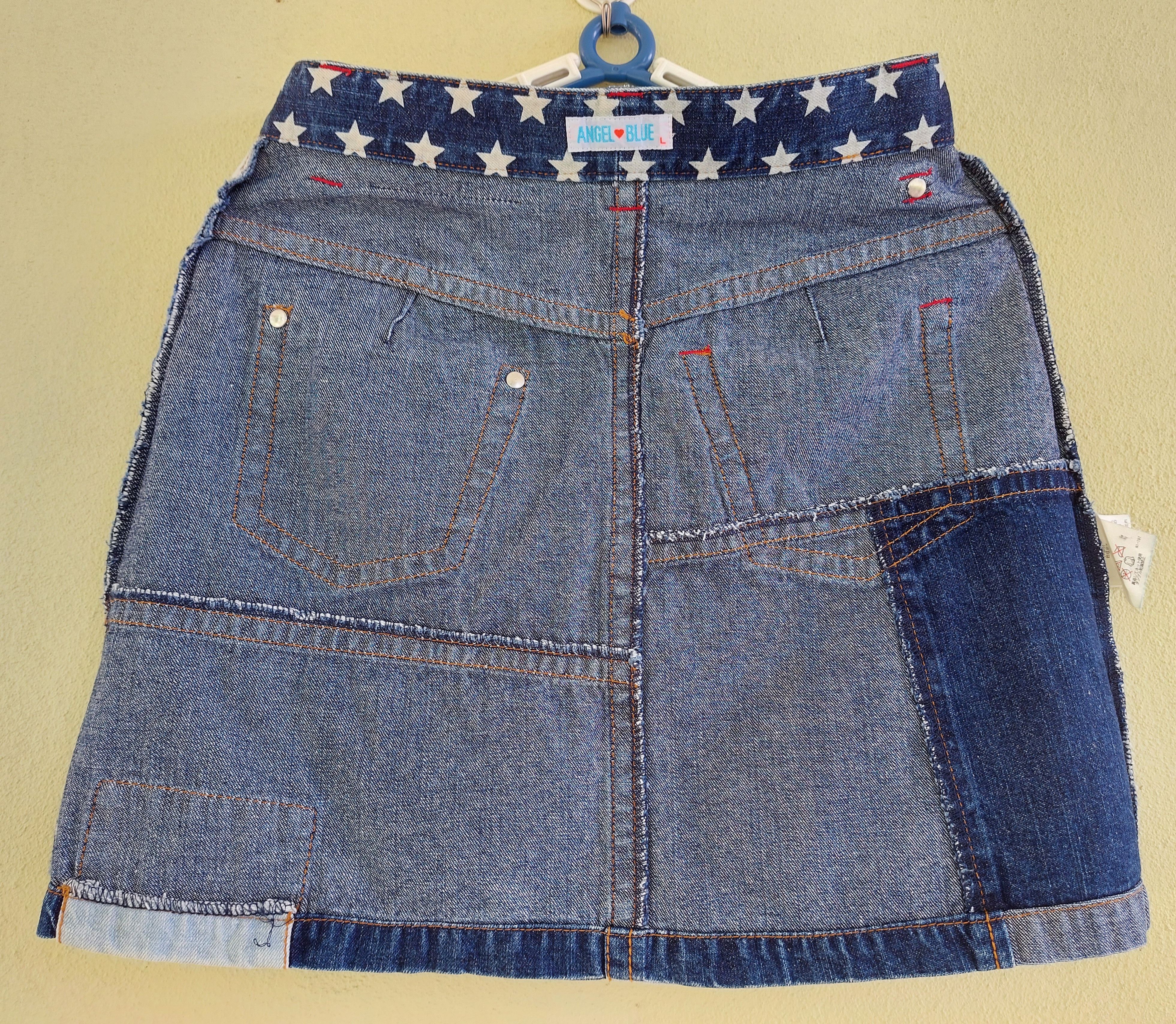 Hysteric Glamour ANGEL BLUE JEANS patchwork mini skirt Size 26" / US 2 / IT 38 - 8 Thumbnail