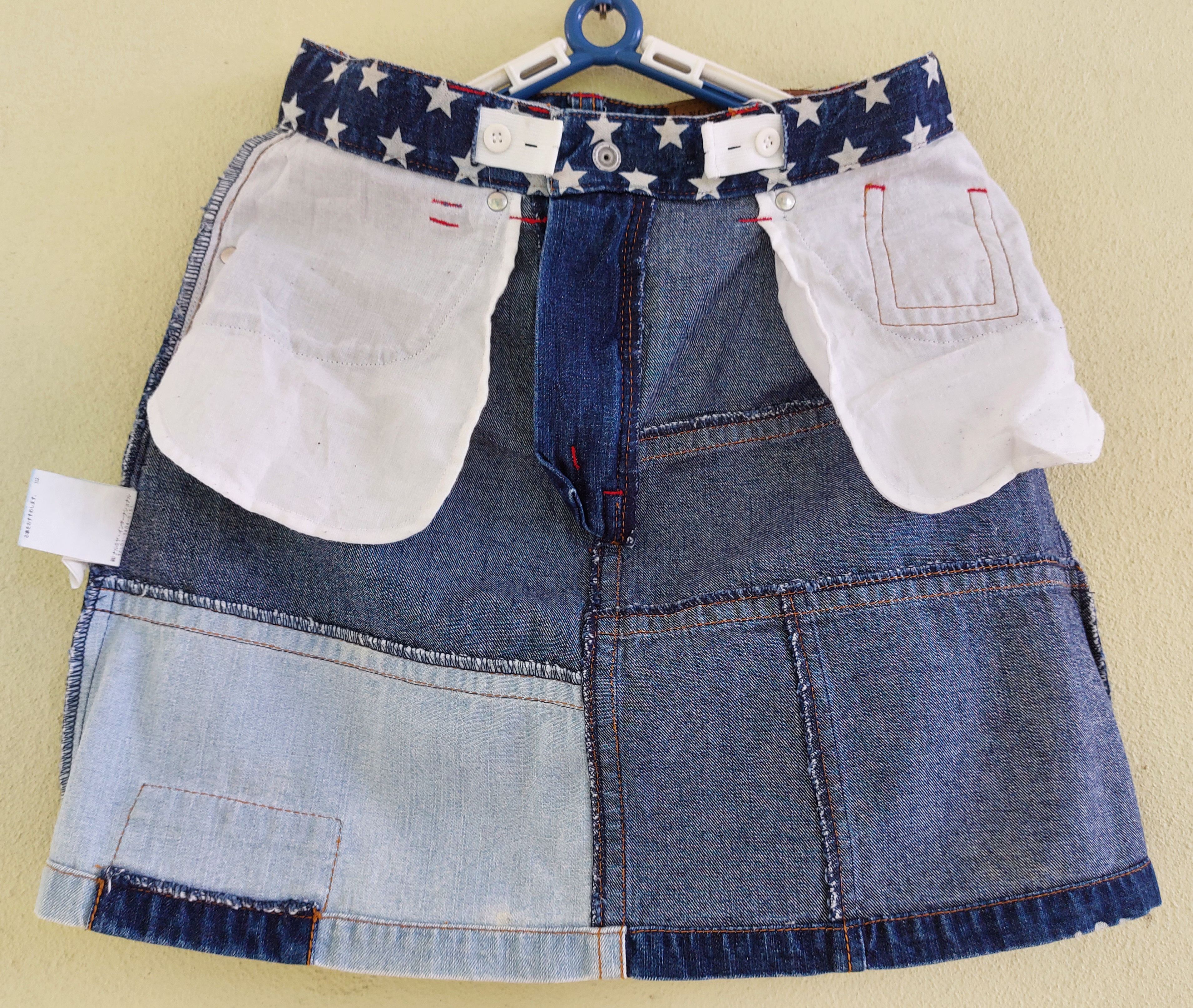 Hysteric Glamour ANGEL BLUE JEANS patchwork mini skirt Size 26" / US 2 / IT 38 - 7 Thumbnail