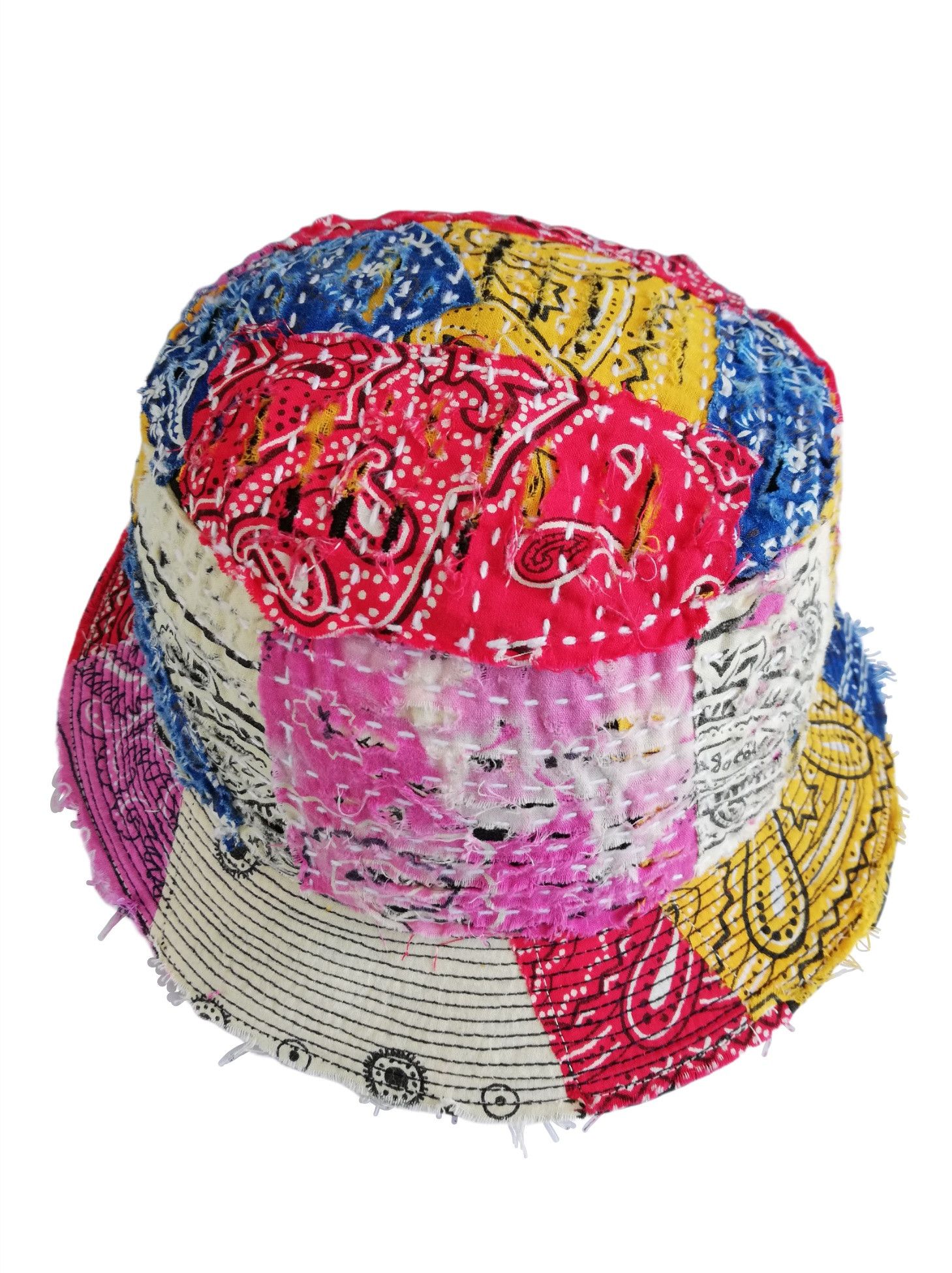 Art Comes First 🔥Design ICT Visvim Bandana Boro Panel Tulipa Bucket Hat Size ONE SIZE - 11 Thumbnail